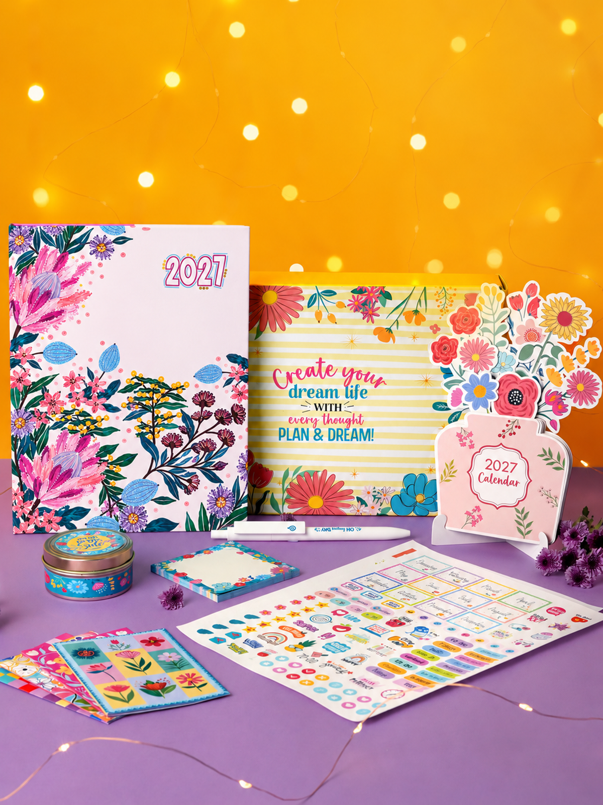 2027 Undated Yearly B5 Planner kit - Wild Meadow