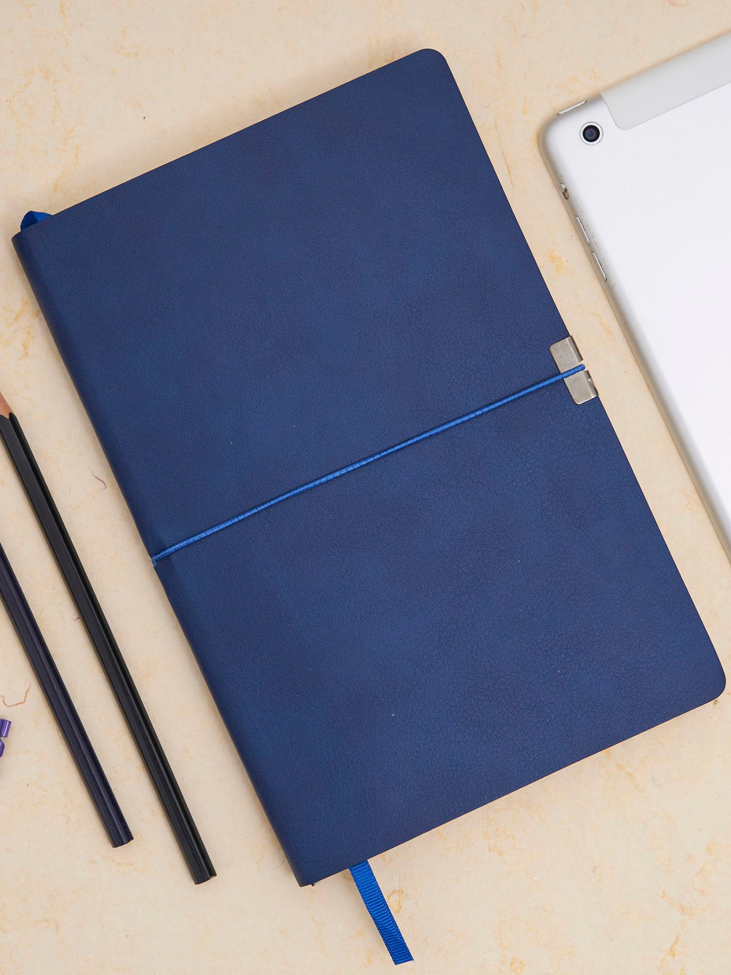 Windsor Executive A5 PU Leather Softbound Diary - Blue