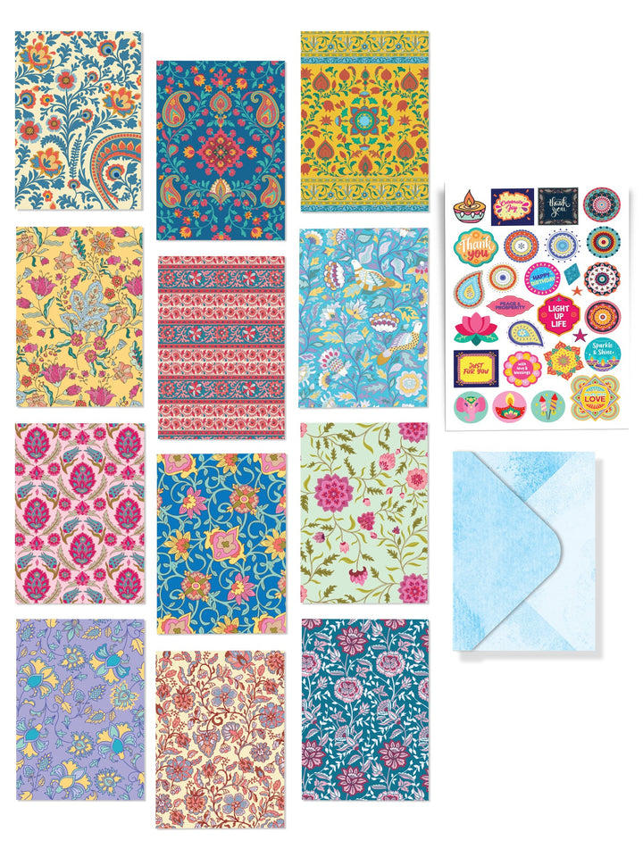Ethnic Patterns Notecard Set | 24 Greeting Cards with Envelopes ...