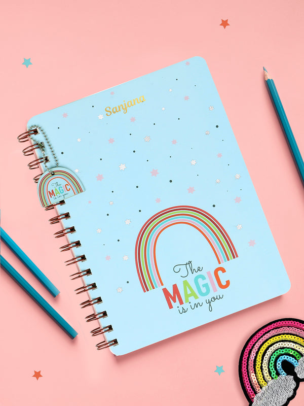 Personalized B5 Undated Wiro Notebook - Magical Rainbow