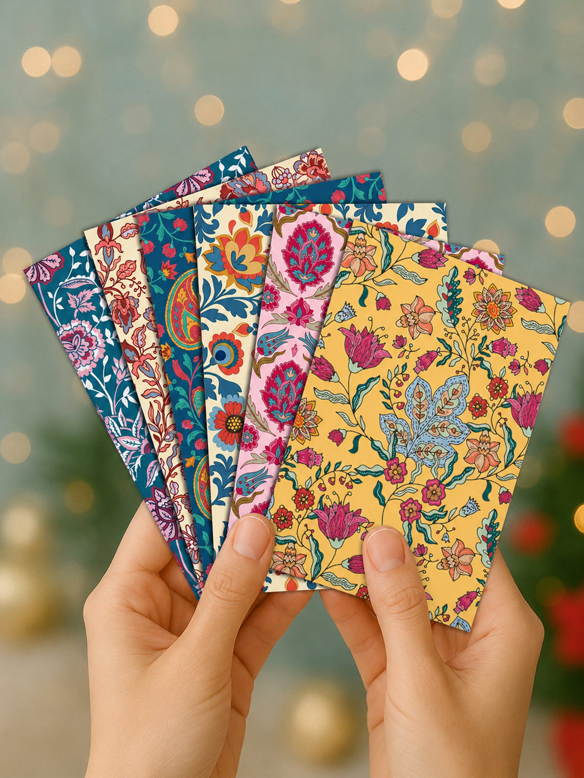 Ethnic Patterns Notecard pack of 12