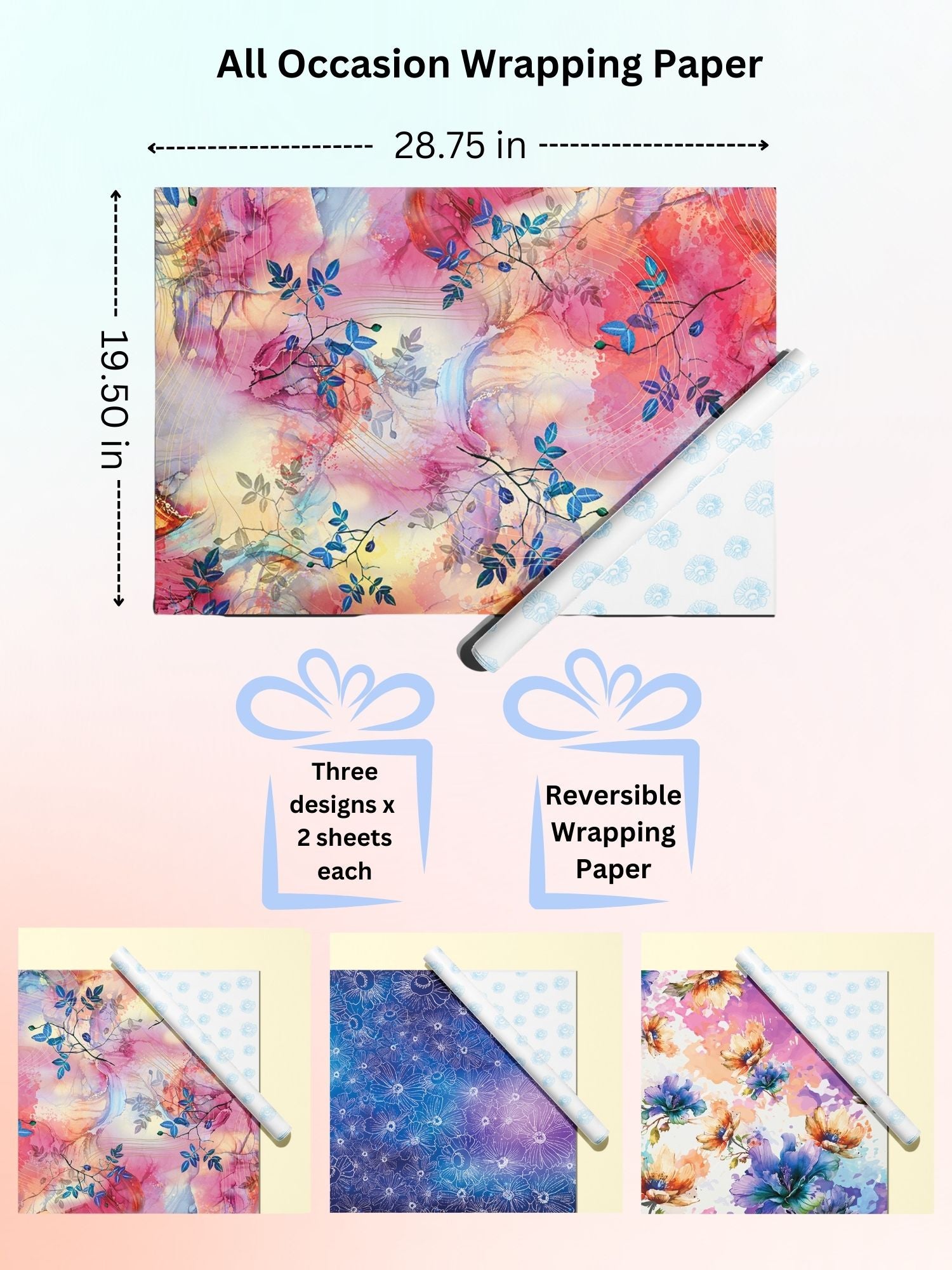 Premium Wrapping Paper for Gift Packing for all occasions - FloralFancy 4