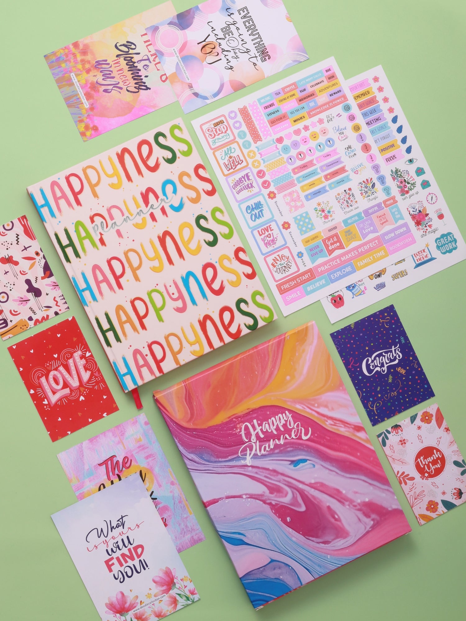 B5 Undated Yearly Planner - Happyness Galor