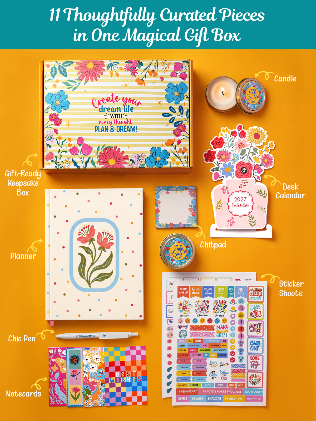 2027 Undated Yearly B5 Planner Kit  -Ivory Grace
