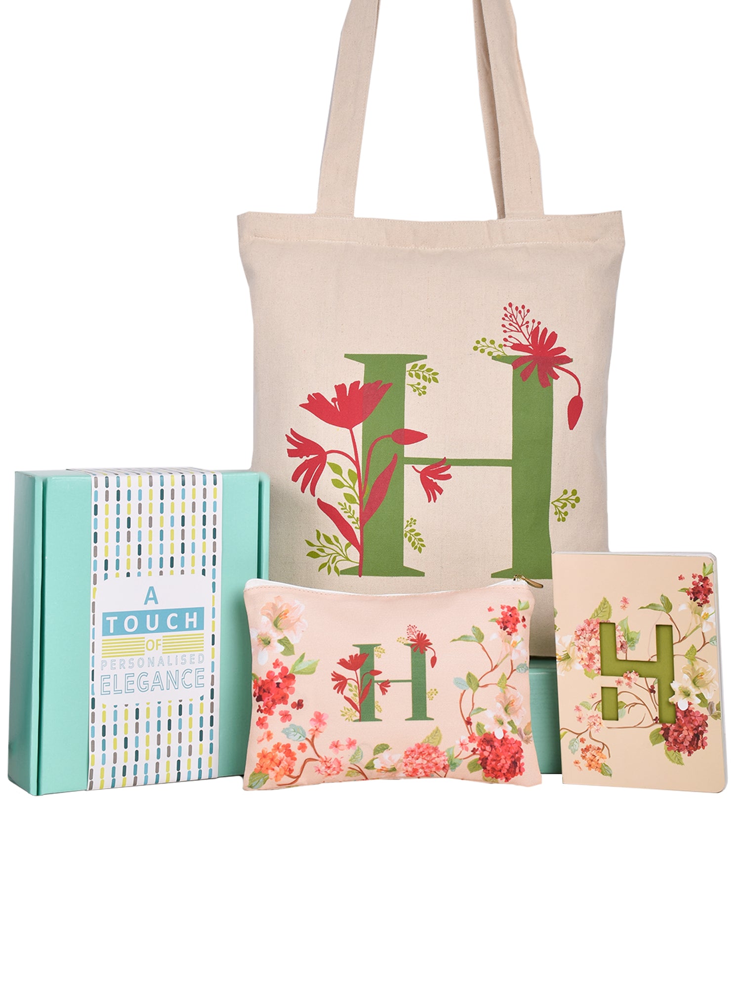 Initial H Monogram Gift Set