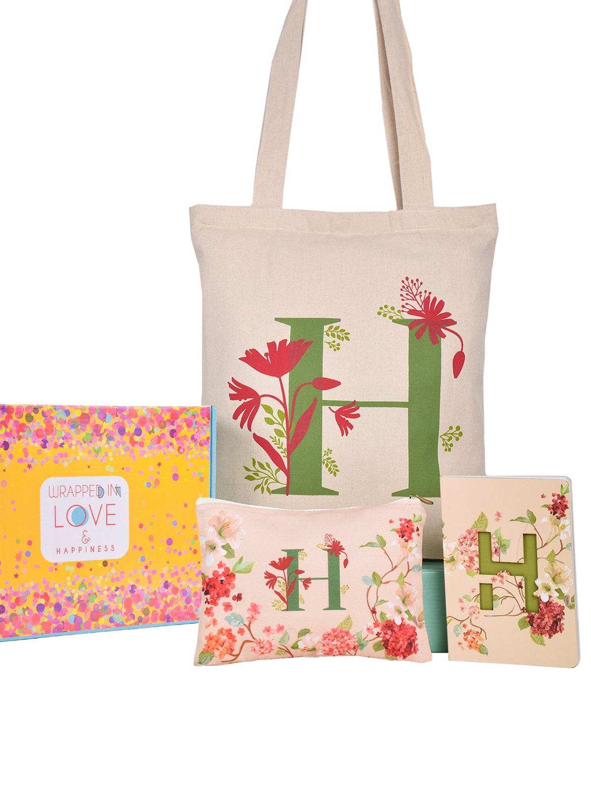 Initial H Monogram Gift Set