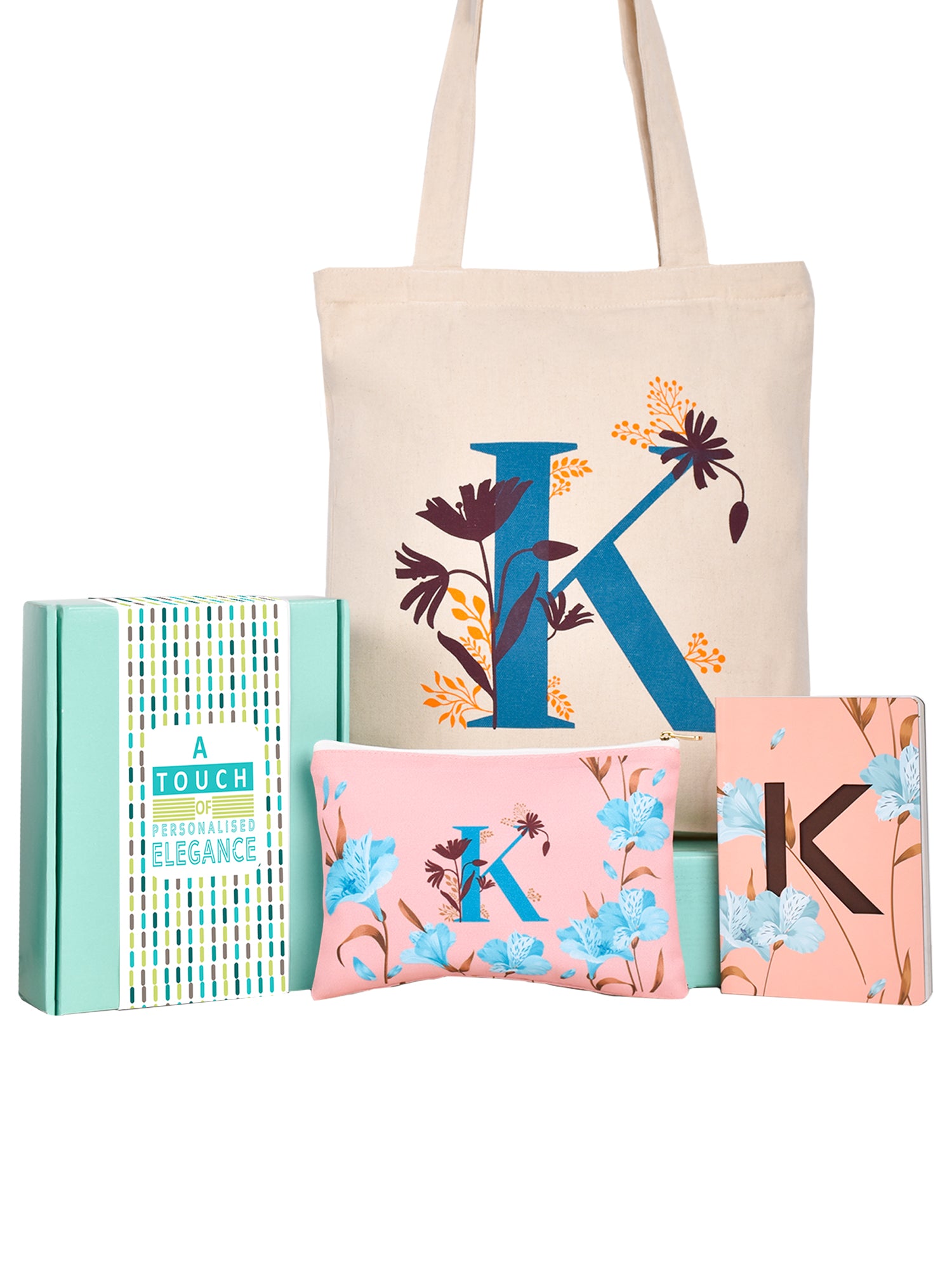 Initial K Monogram Gift Set