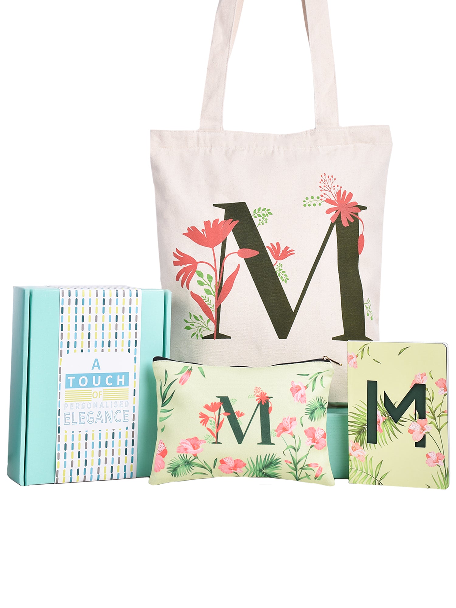 Initial M Monogram Gift Set