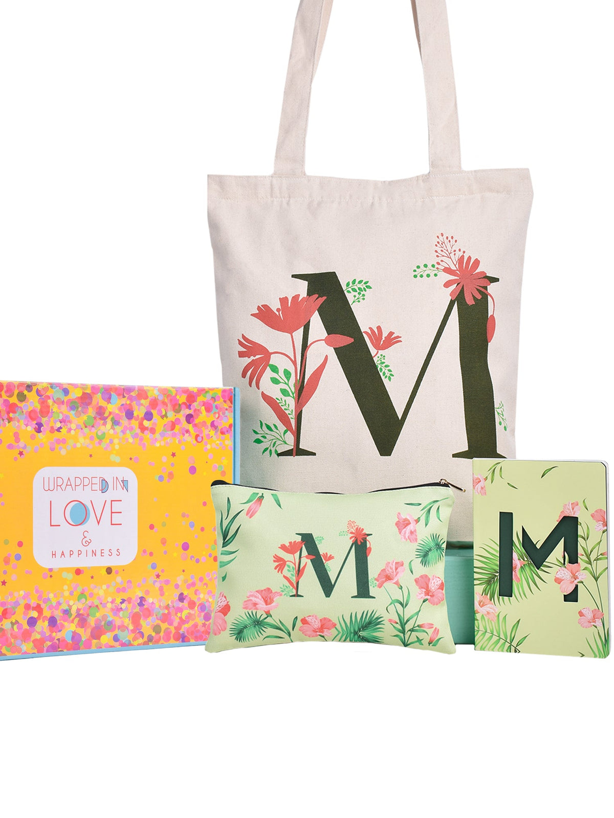 Initial M Monogram Gift Set
