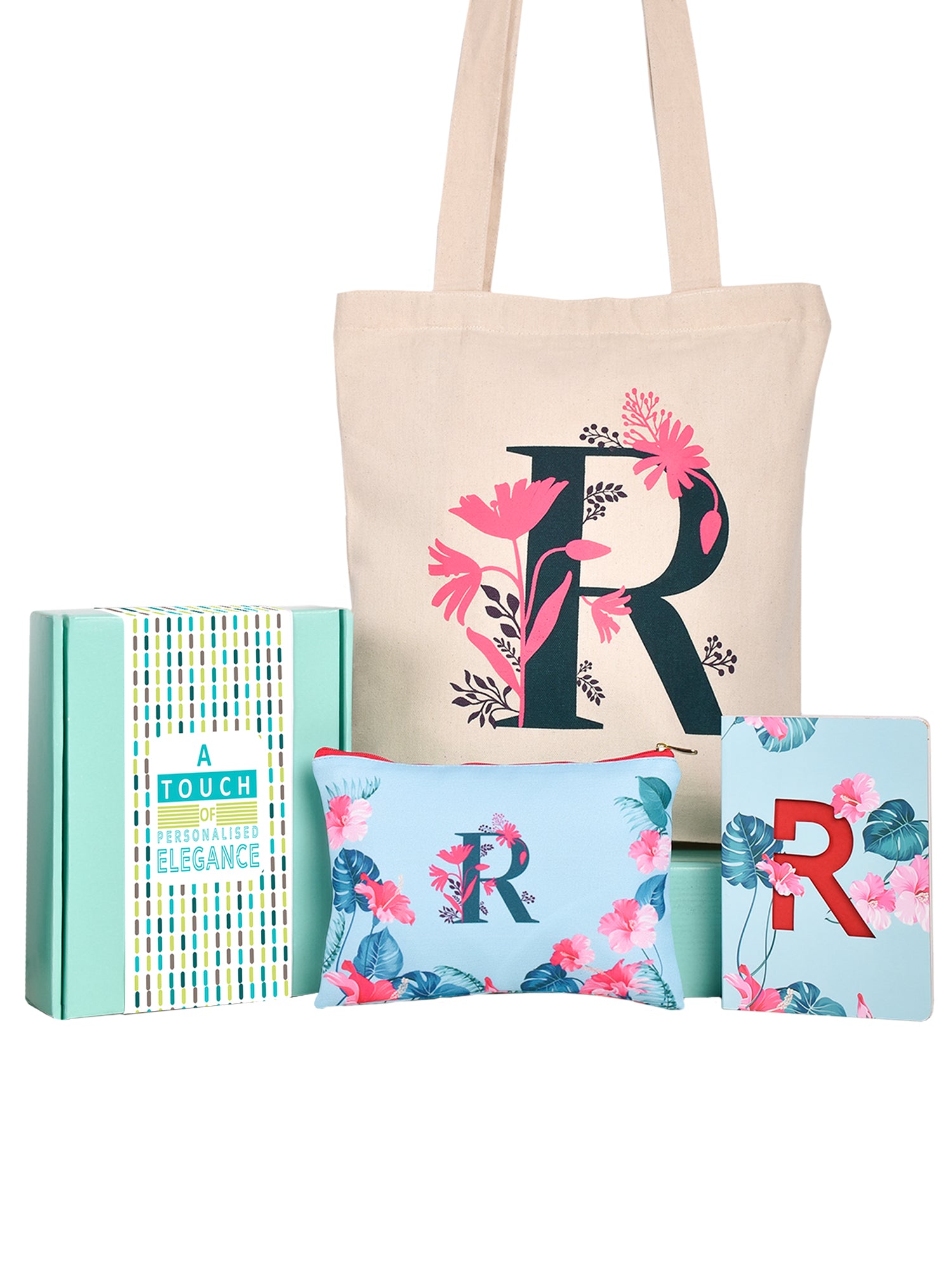 Initial R Monogram Gift Set