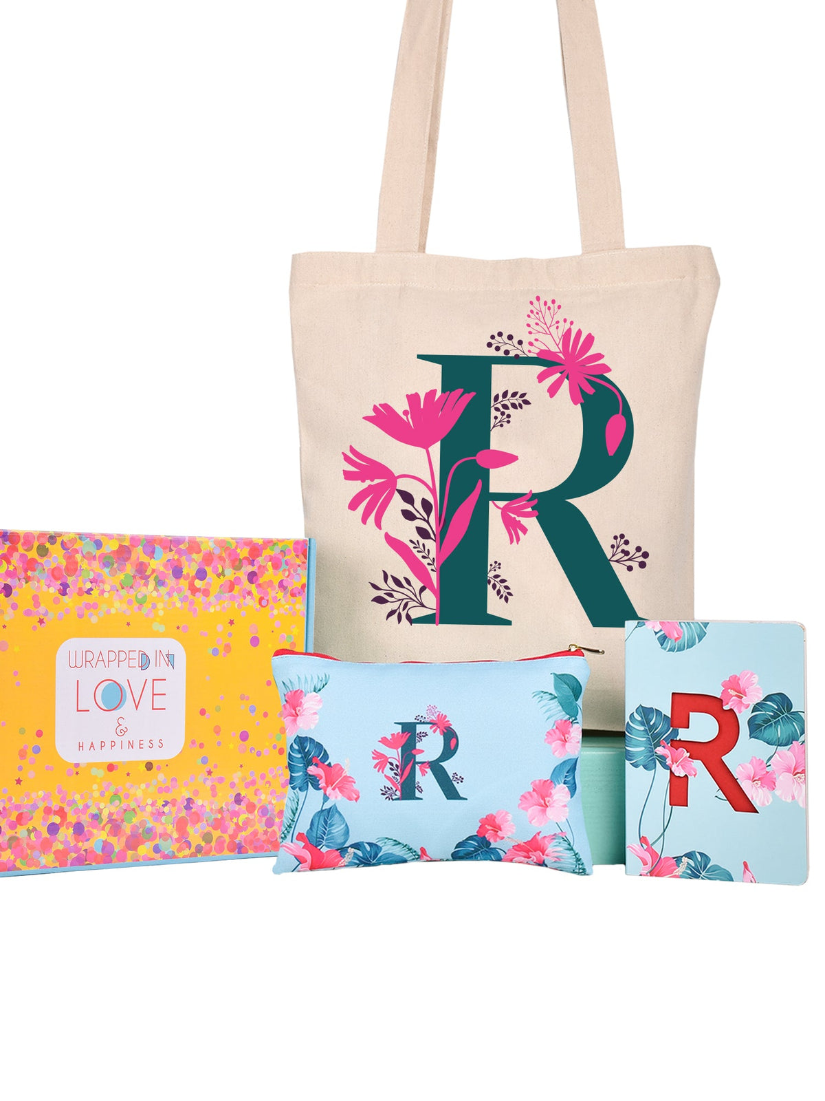 Initial R Monogram Gift Set