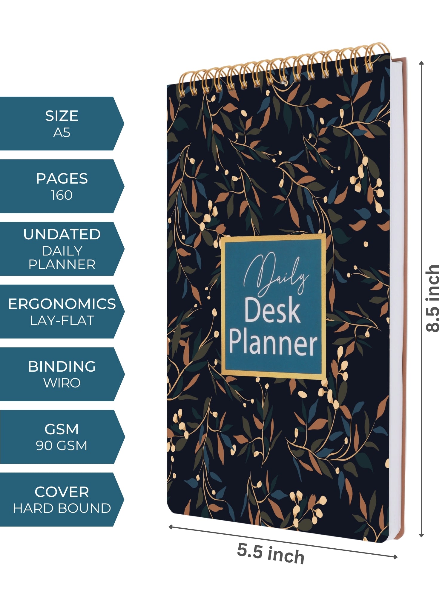 Mystic Ferns Daily Desk Planner