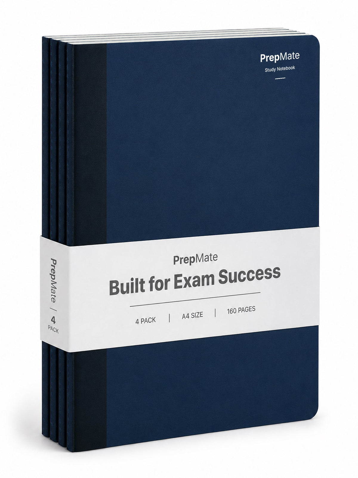 A4 Study Notebooks Pack of 4 | PrepMate Blue