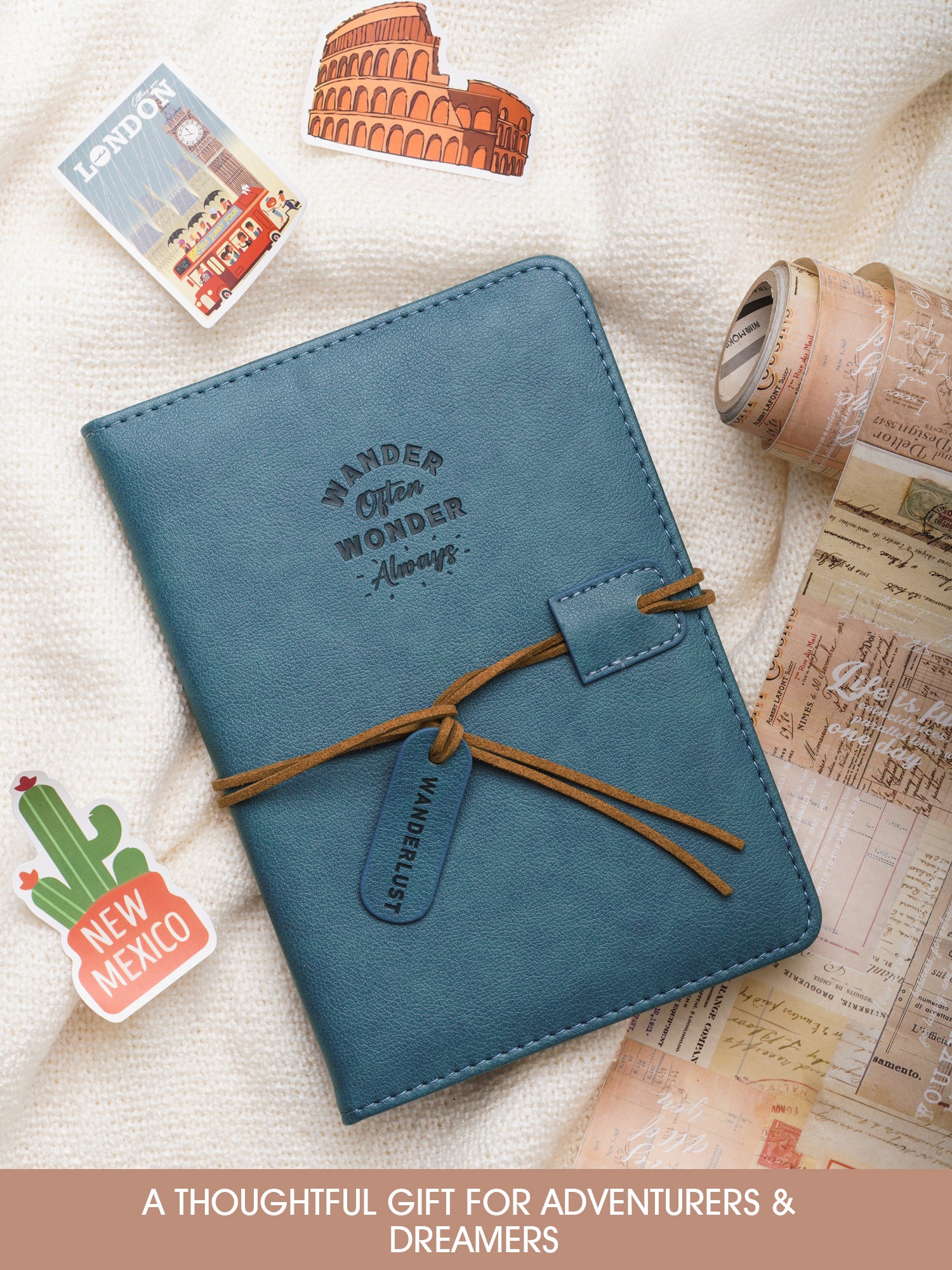 B6 Hardbound Travel Journal - Wanderlust Tales (Turquoise)