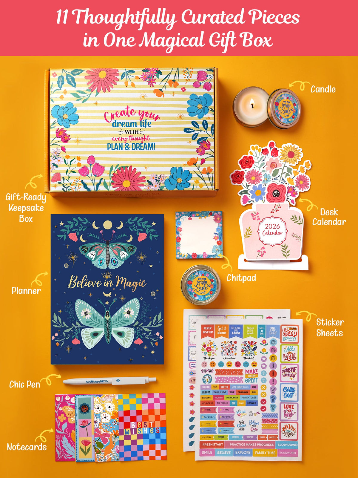 B5 Dream Life Undated Yearly Planner - Wing Spell