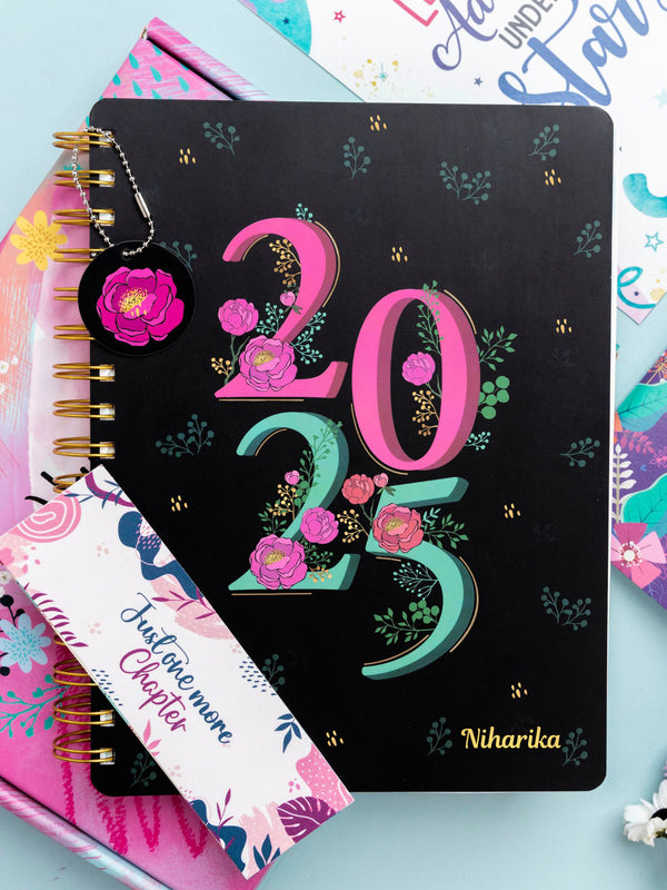Personalized B5 Undated Yearly Planner Kit - Blooms