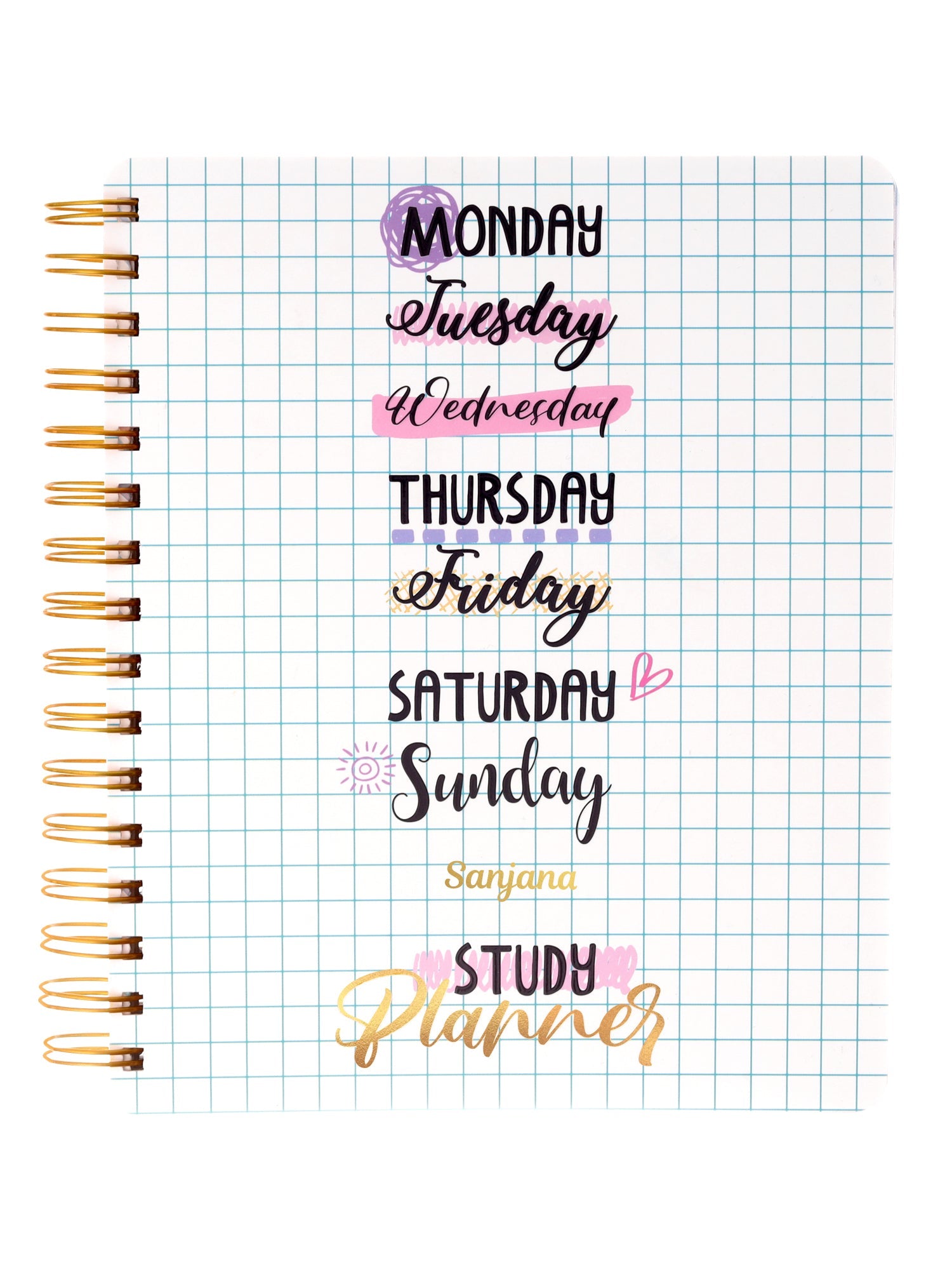 Personalized B5 Undated Study Planner - All Week