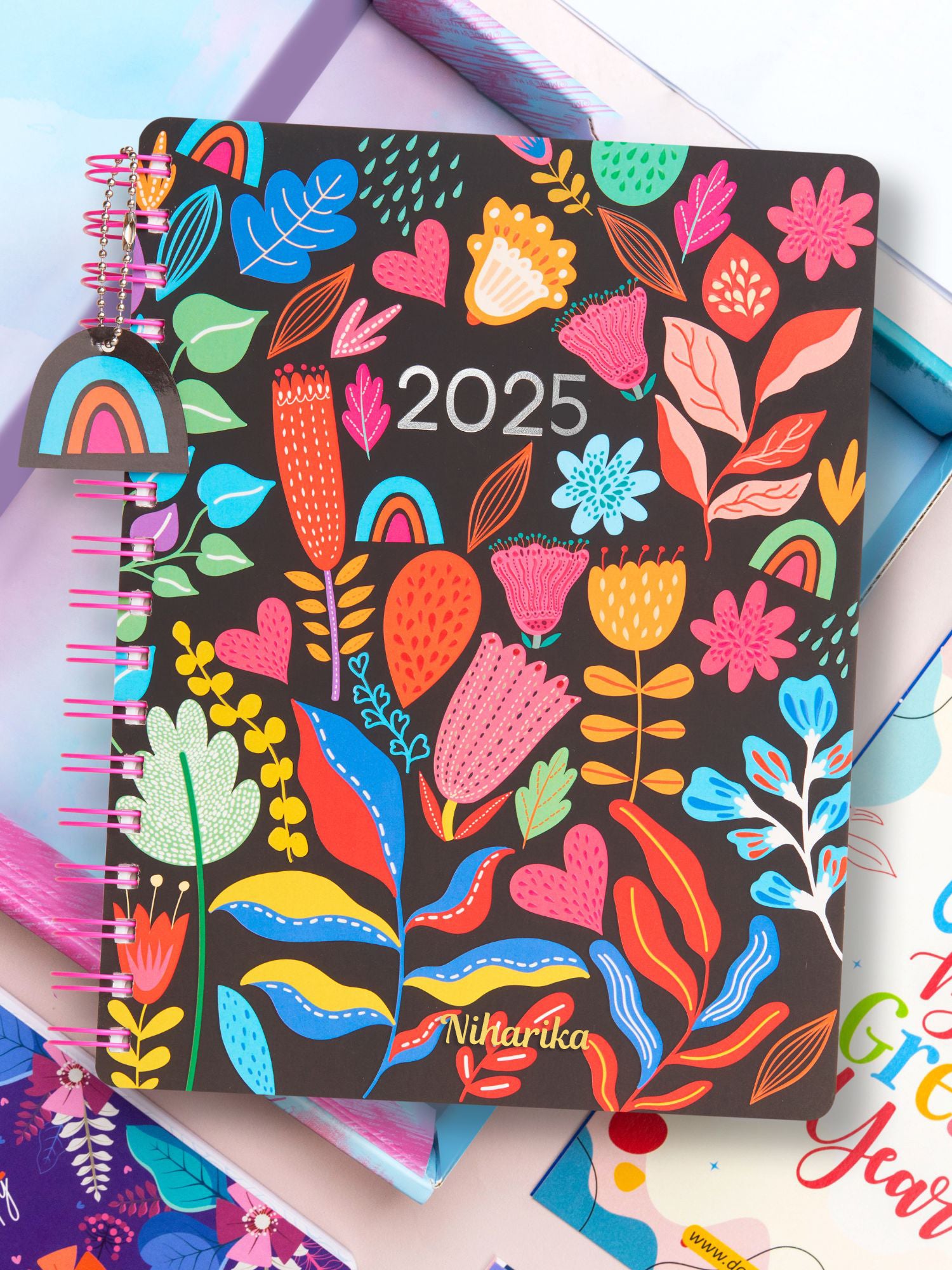 Personalized B5 Undated Yearly Planner Kit - Bright Garden