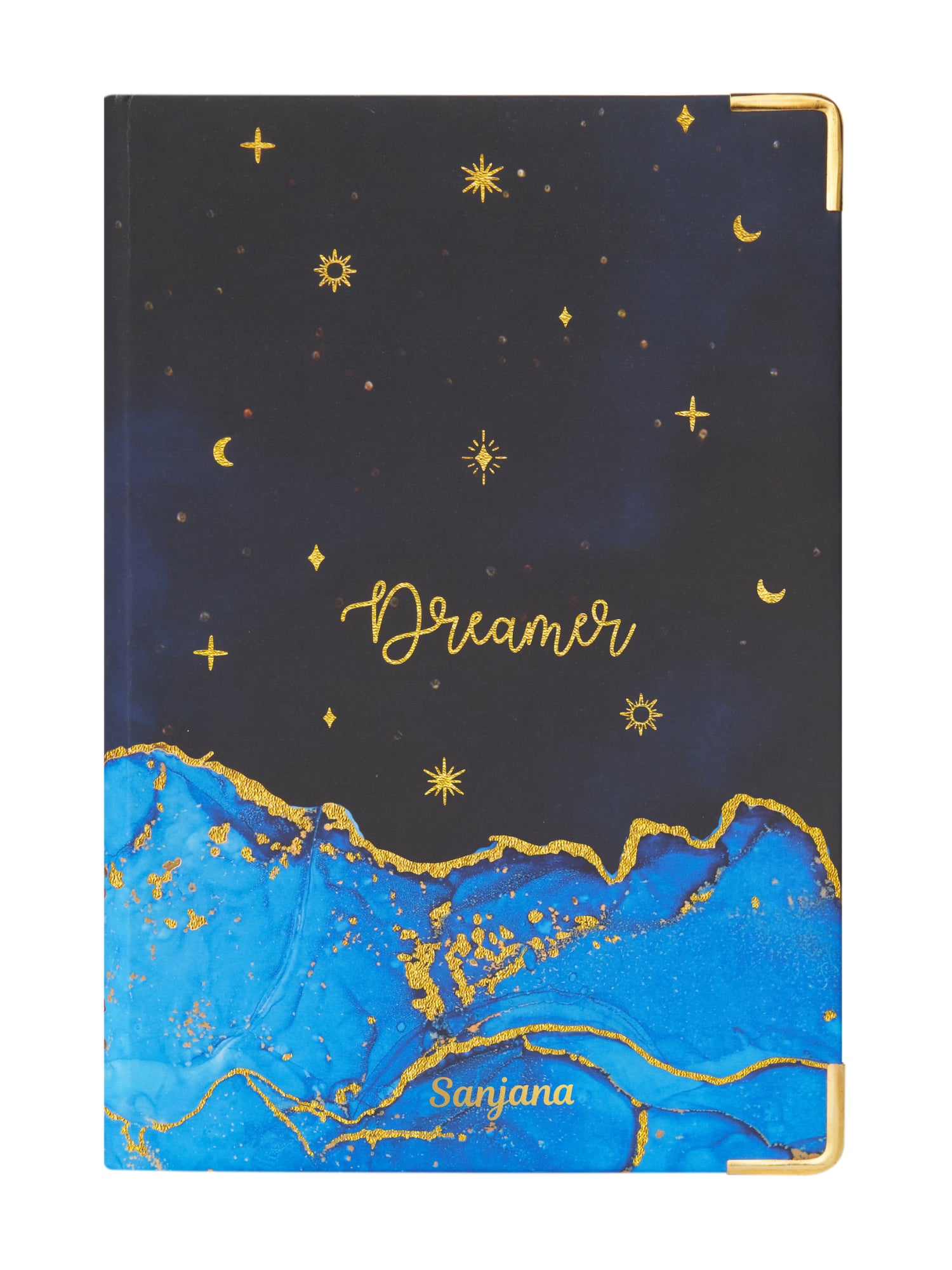 Personalized A5 Undated Notebook - Dreamy Sky