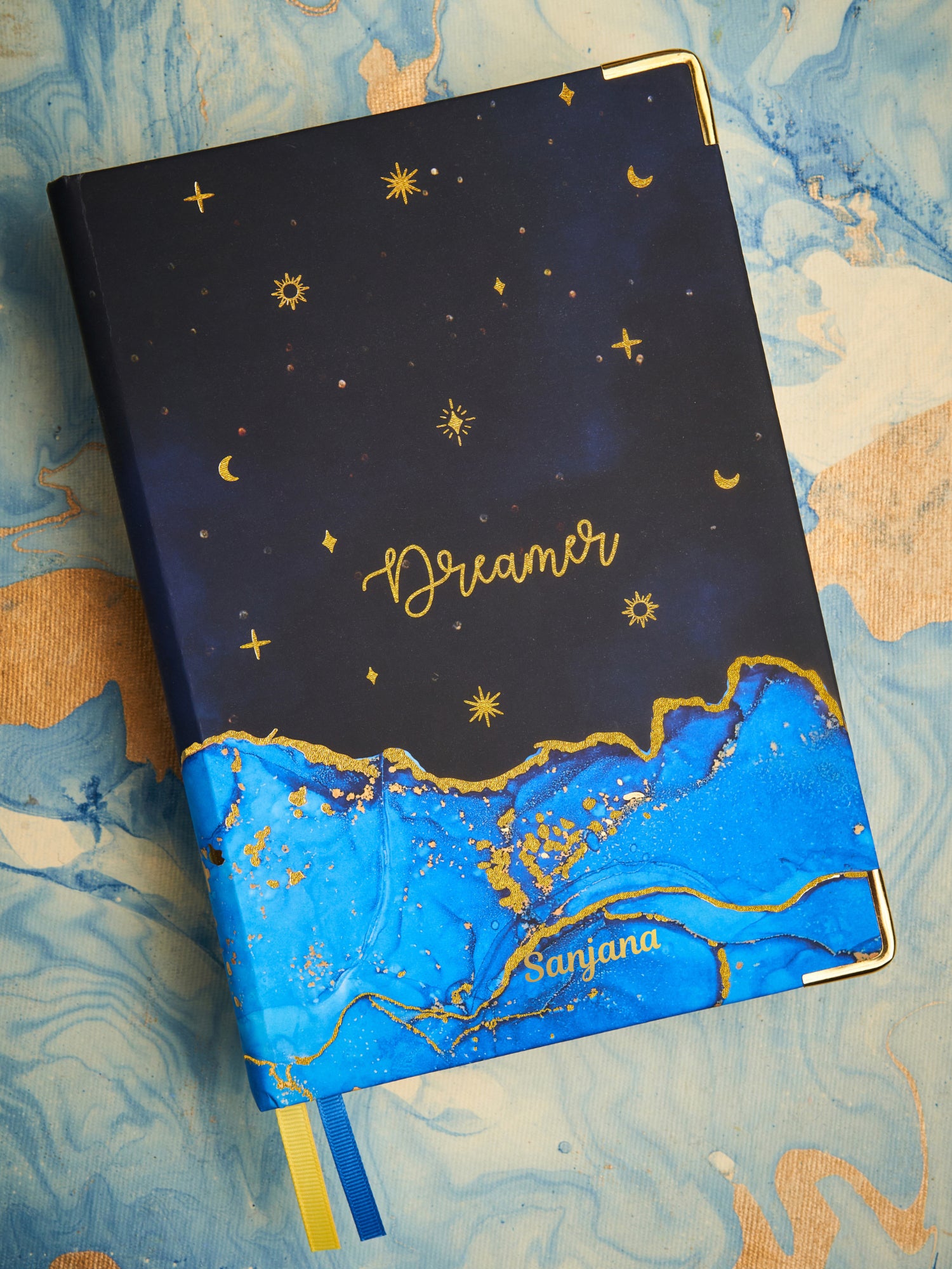 Personalized A5 Undated Notebook - Dreamy Sky