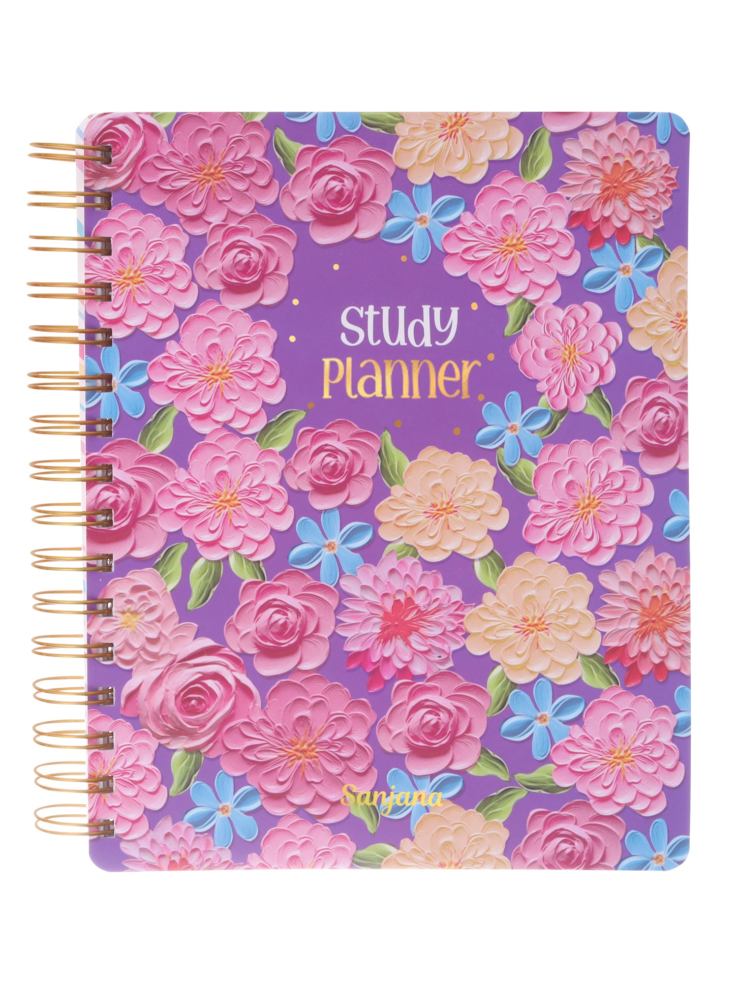 Personalized B5 Undated Study Planner - Floral Flutter