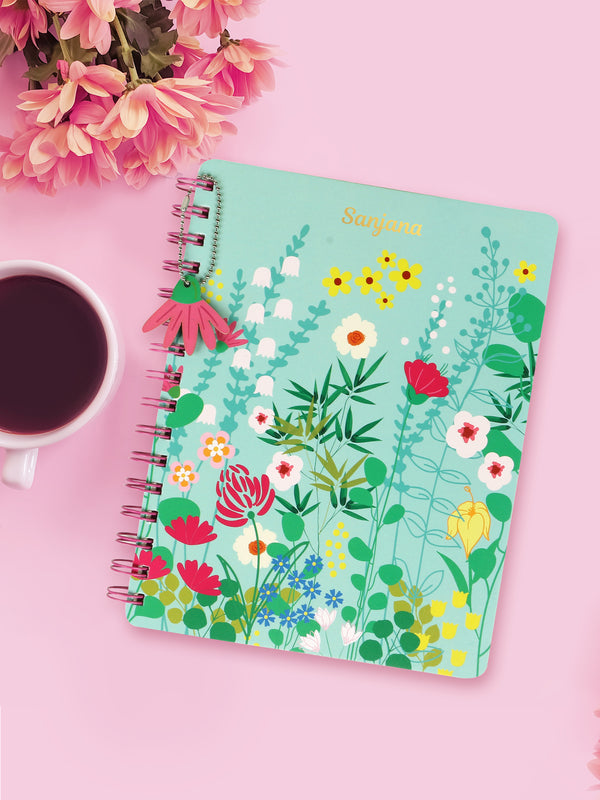 Personalized B5 Wiro Notebook - Floral Pop