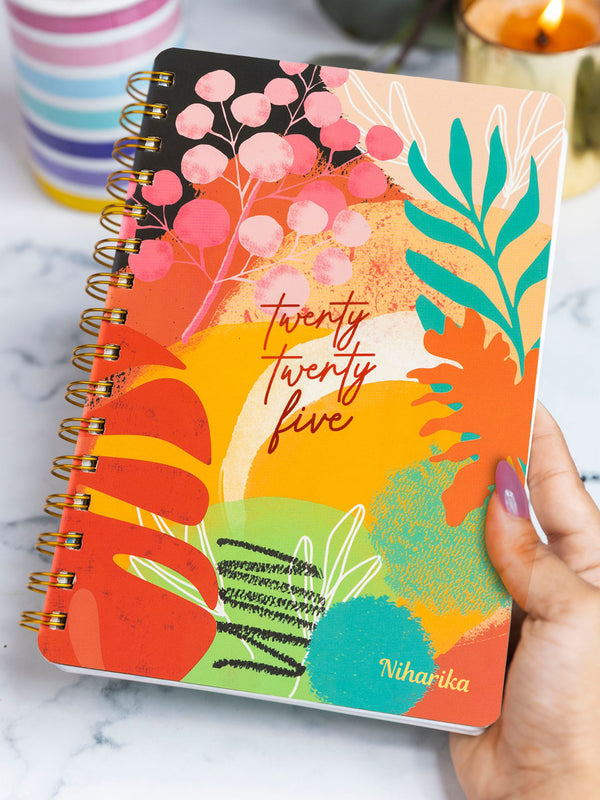 Personalized A5 Undated Yearly Planner - Garden Glory