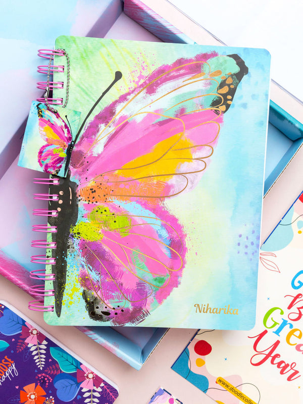 Personalized B5 Undated Yearly Planner Kit - Graceful Wings