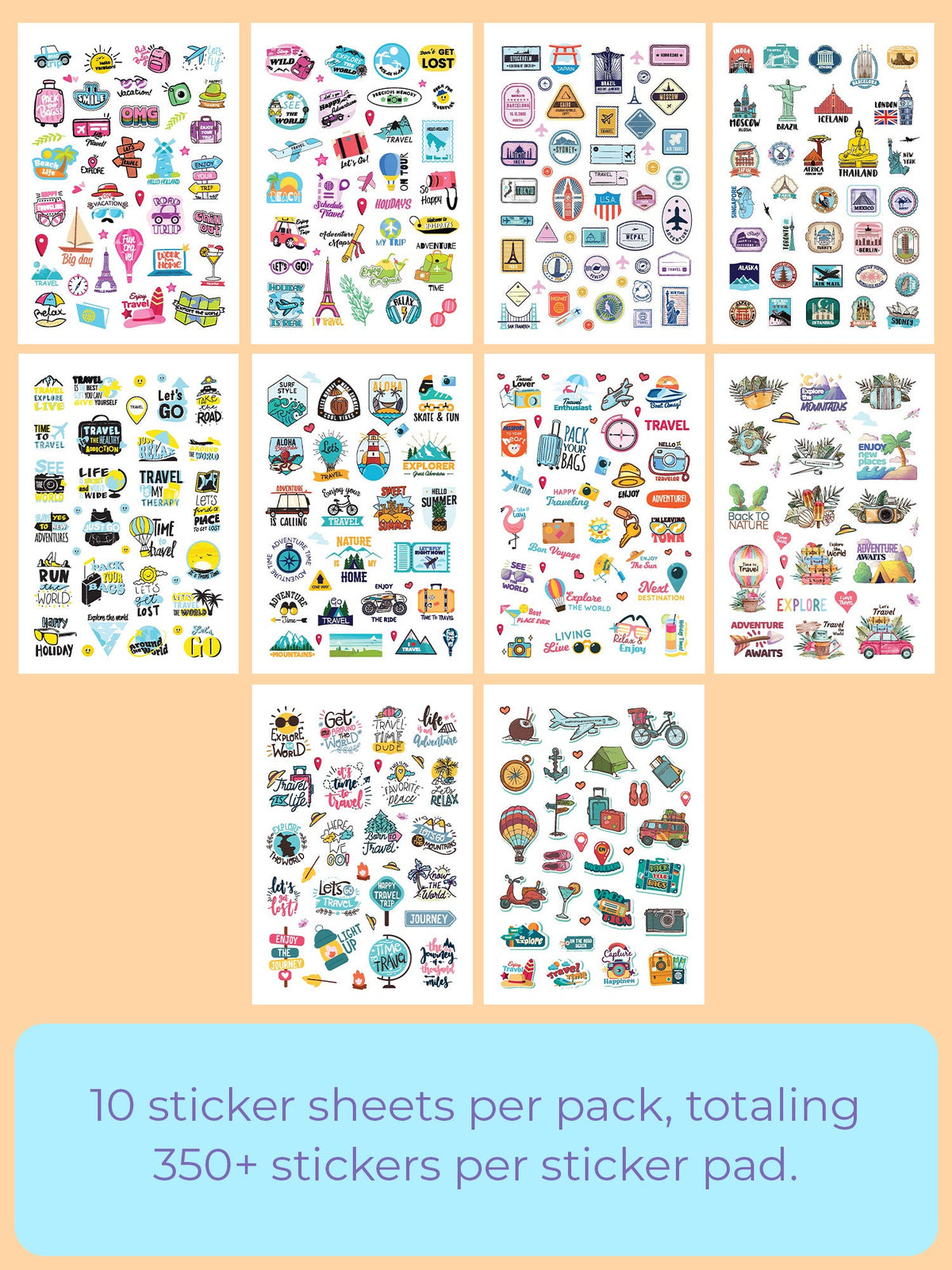 Travelogue Sticker Book