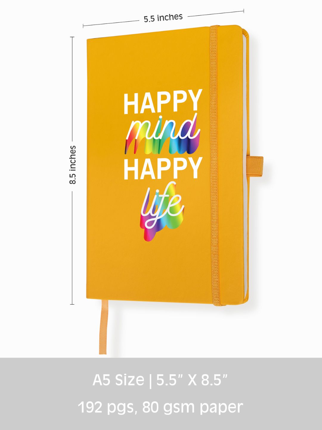 Happy Mind Happy Life4 (Ruled Arabia Yellow - 030)