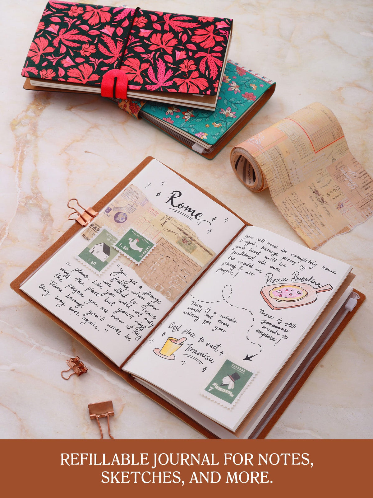 A5 Travel Journal - Blush Forest