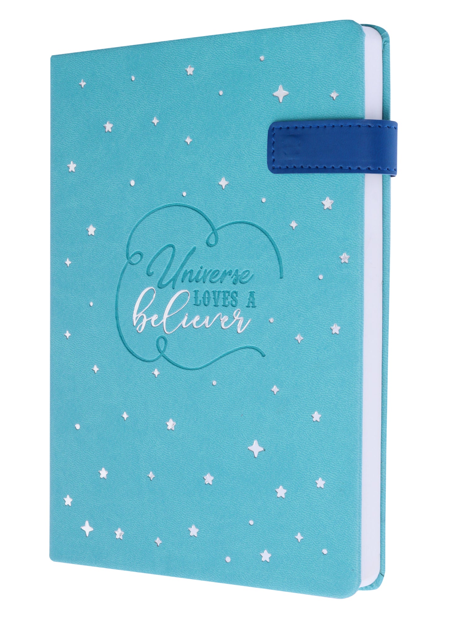 A5 Vegan Leather Notebook - Believer (Blue)