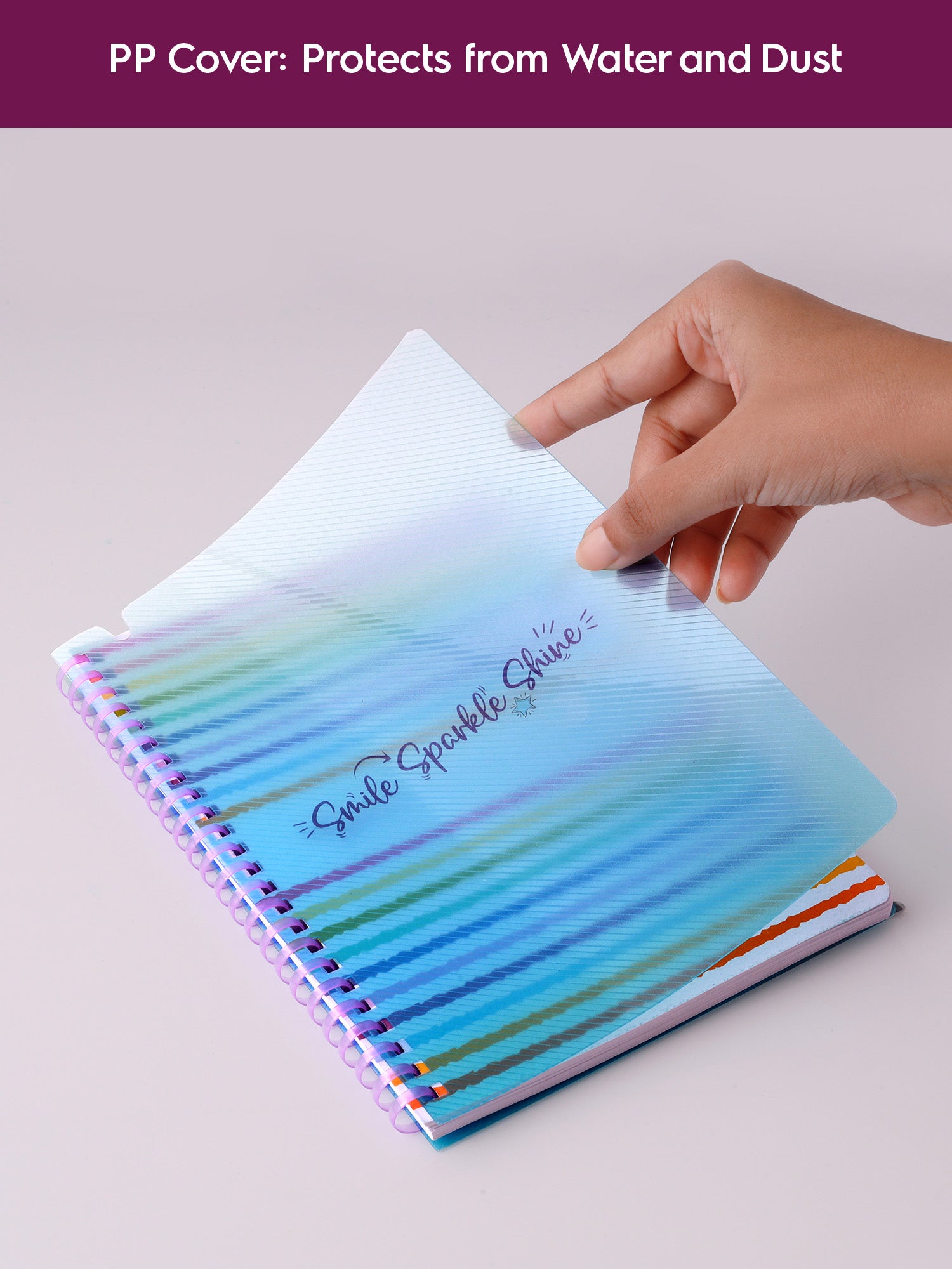 A5 Soft Spiral Bound Notebook with Pen (Purple) - Bright Beam