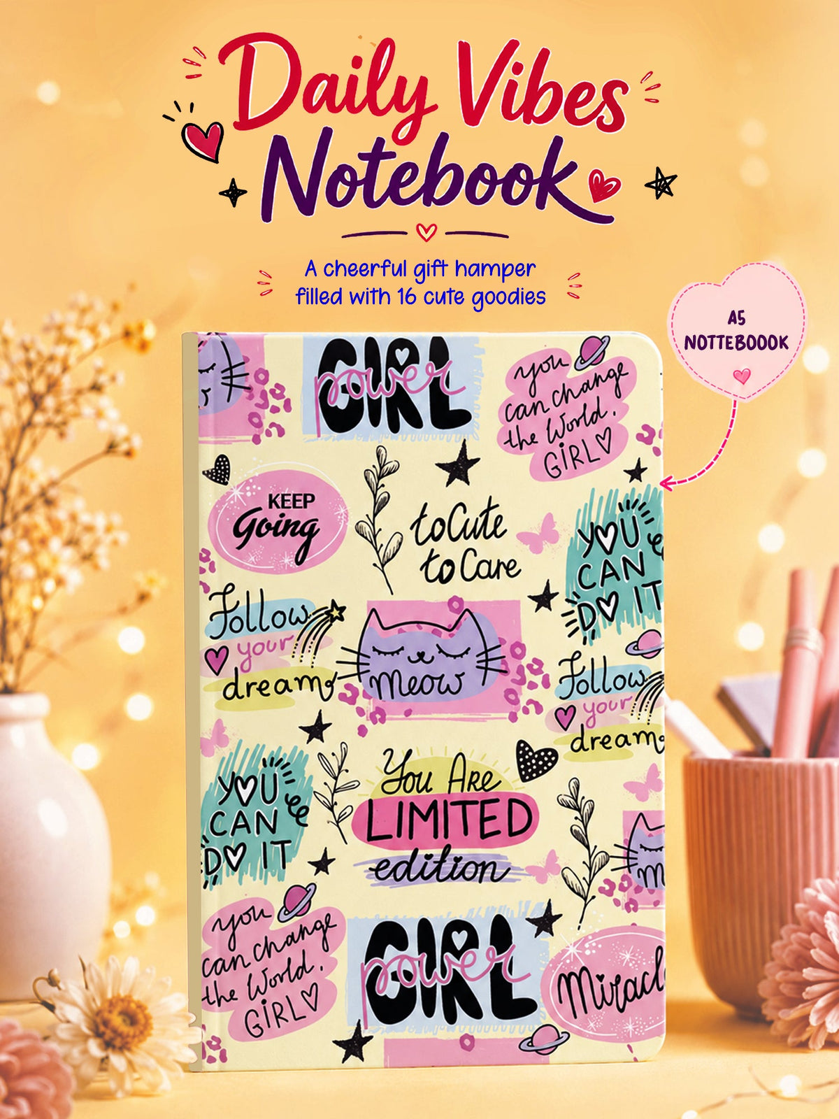 Dreamy Desk Gift Hamper | Gift for girls with 16 Cute Goodies