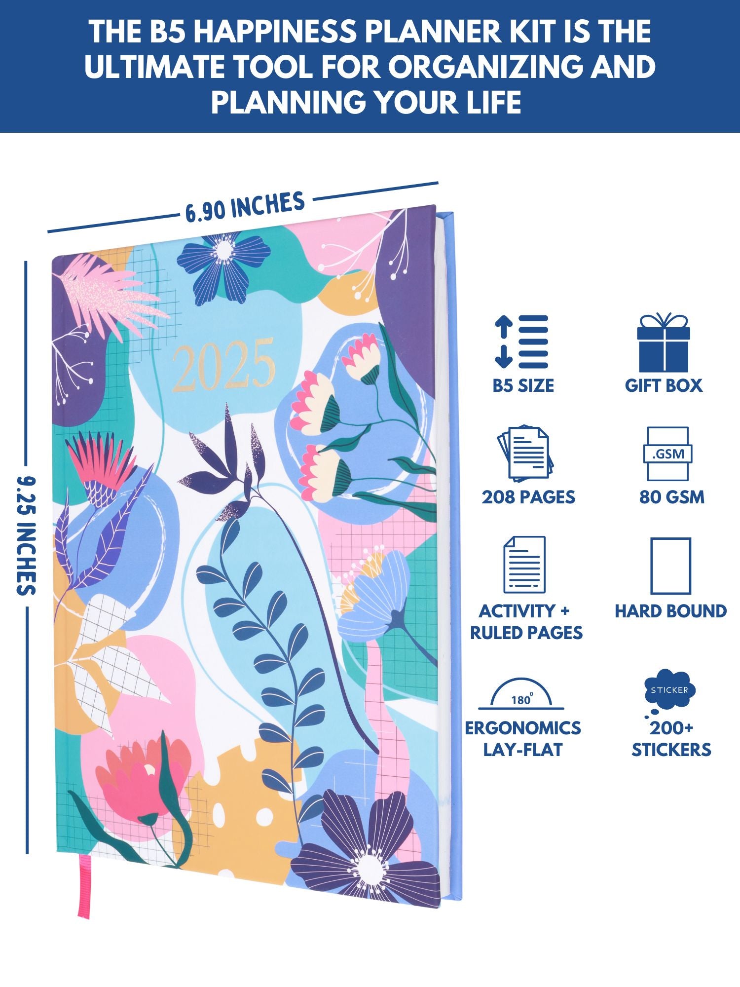 Personalized B5 Happiness Planner - Floral Fantasy