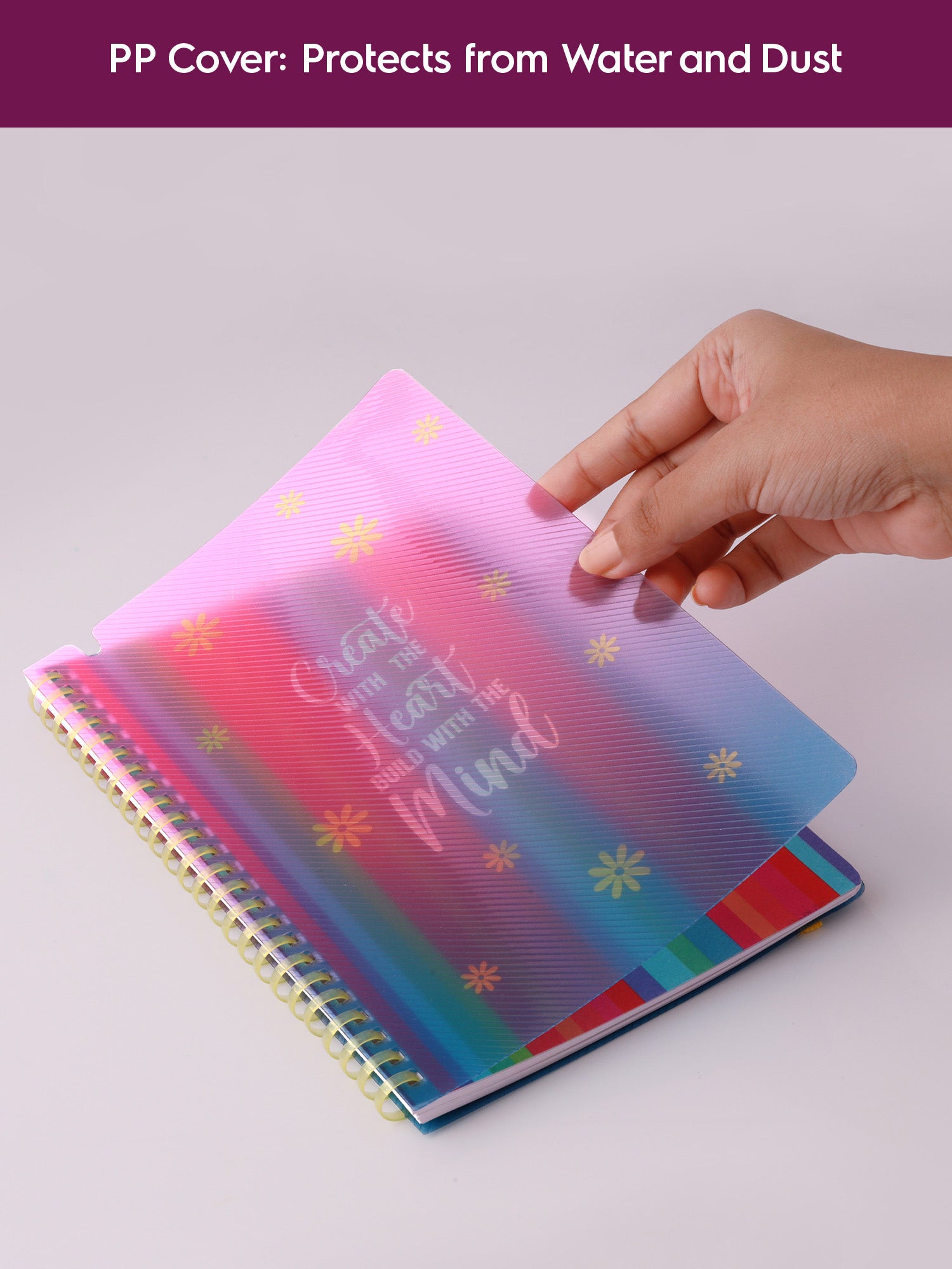 A5 Soft Spiral Bound Notebook with Pen (Yellow) - Heart & Mind