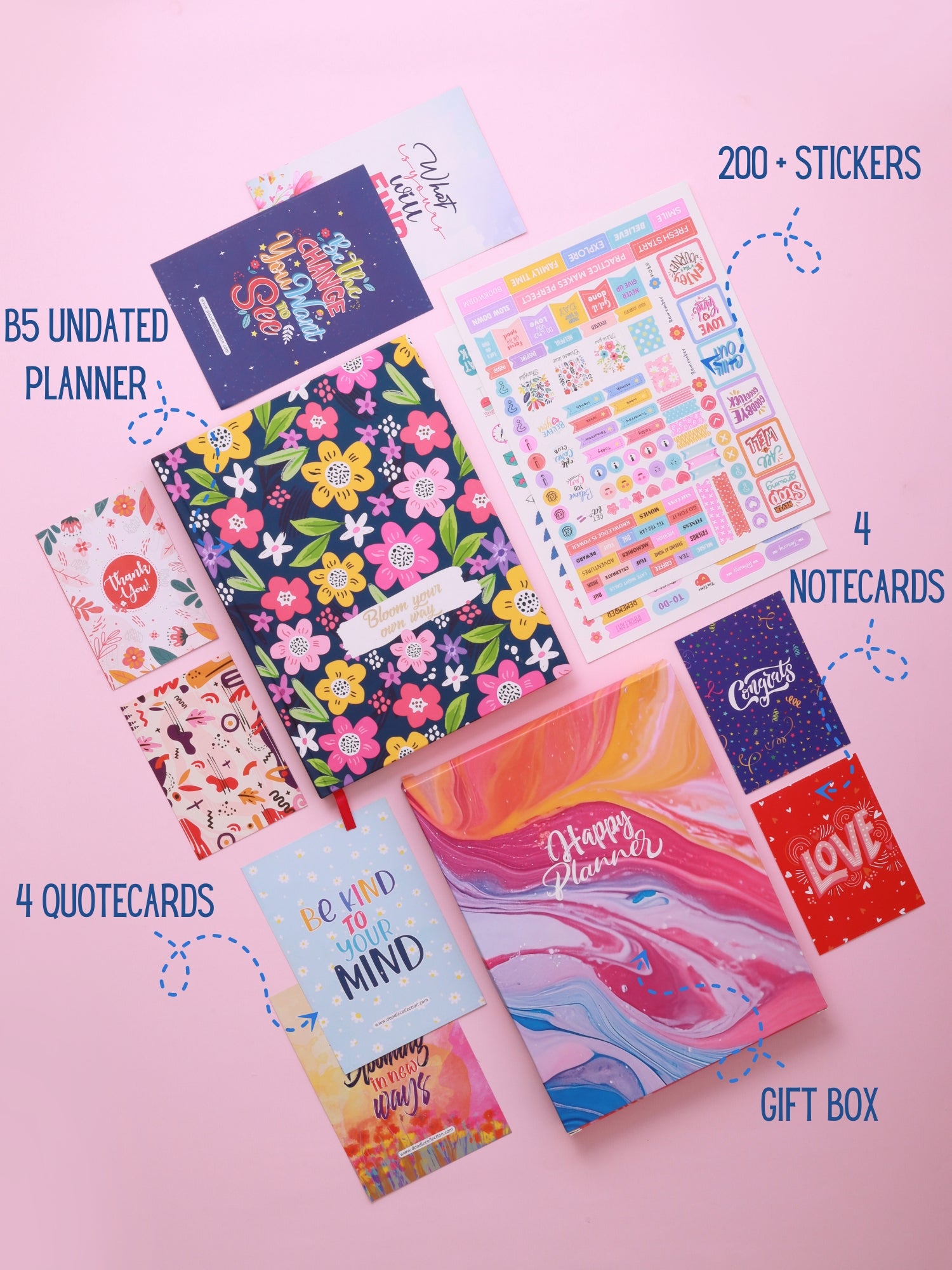 2025 B5 Undated Yearly Planner - Petal Pulse