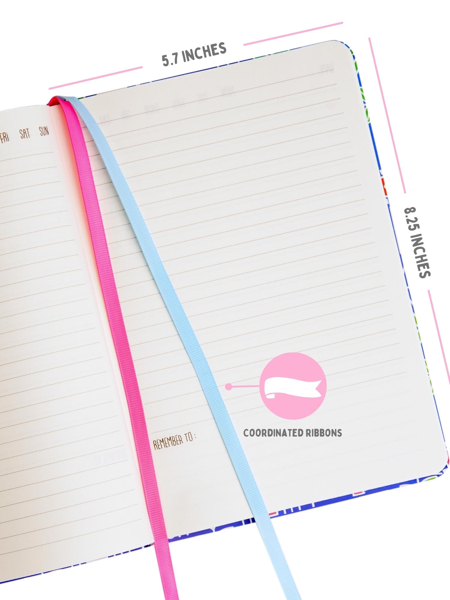 A5 Hard Bound Soft Foam Padded Paper Notebook - Pink Rays