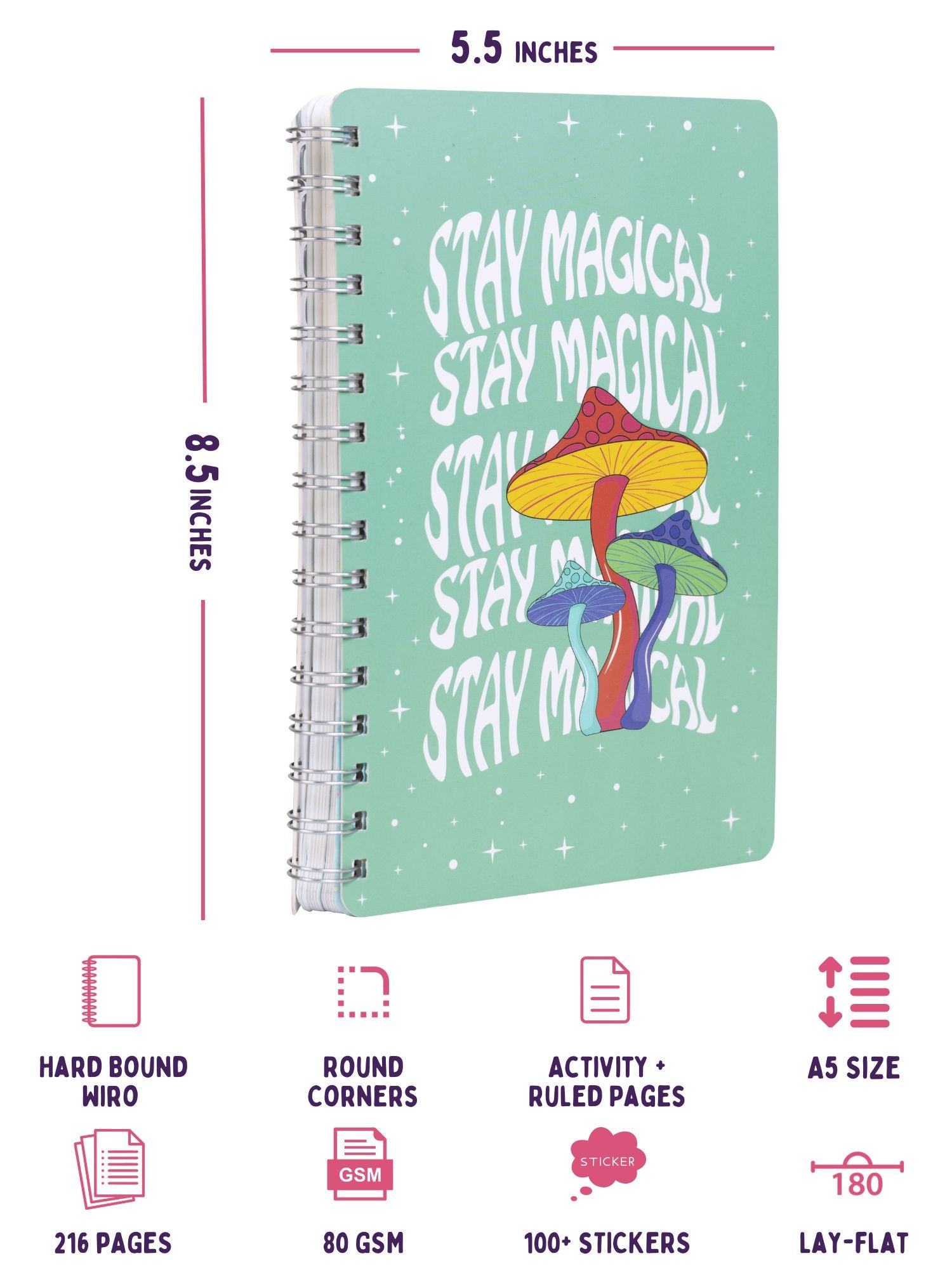 2025 A5 Undated Yearly Planner - Stay Magical