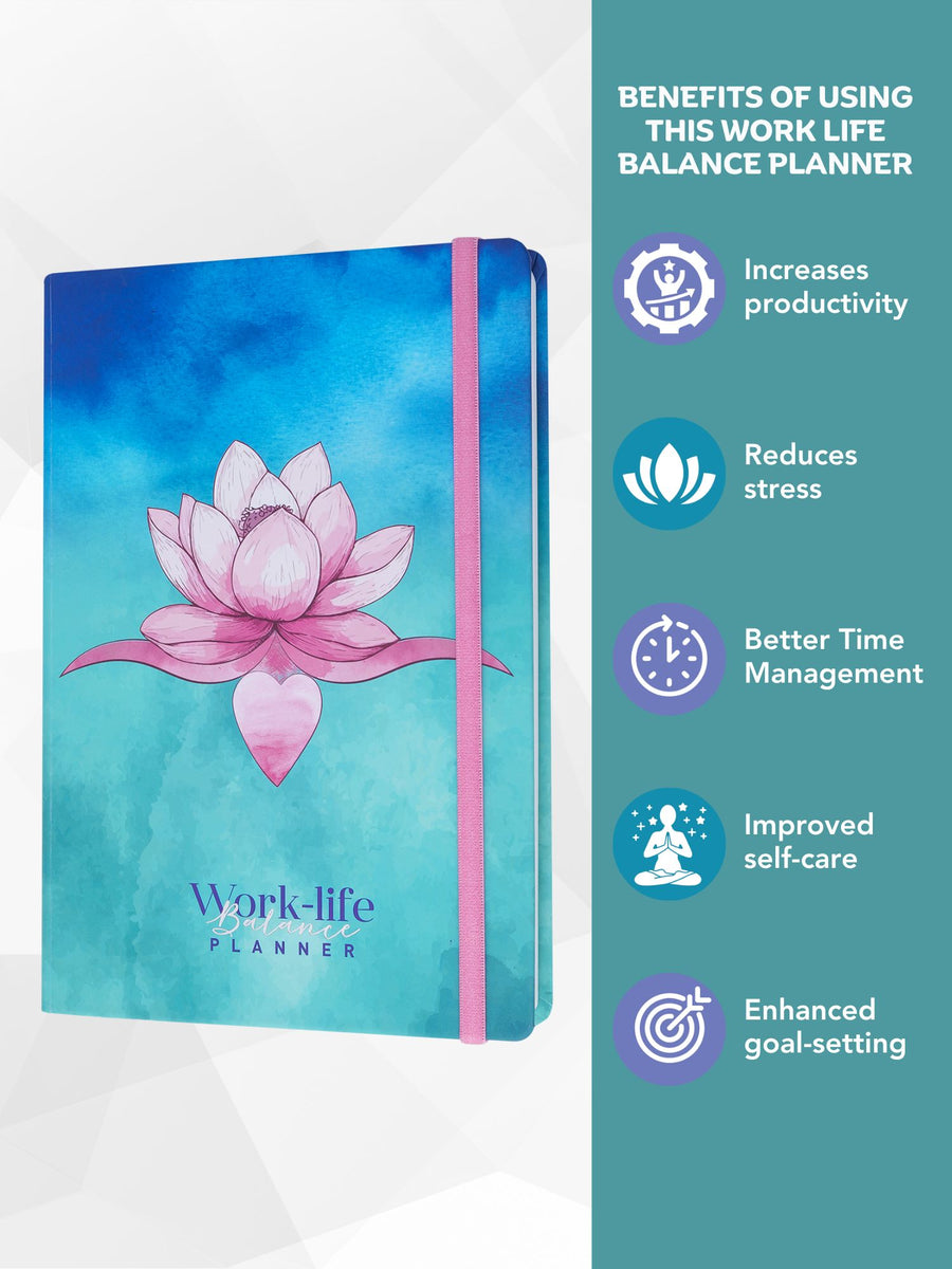 Doodle A5 Undated Work Life Balance Planner Balance Bloom, Work-Life ...