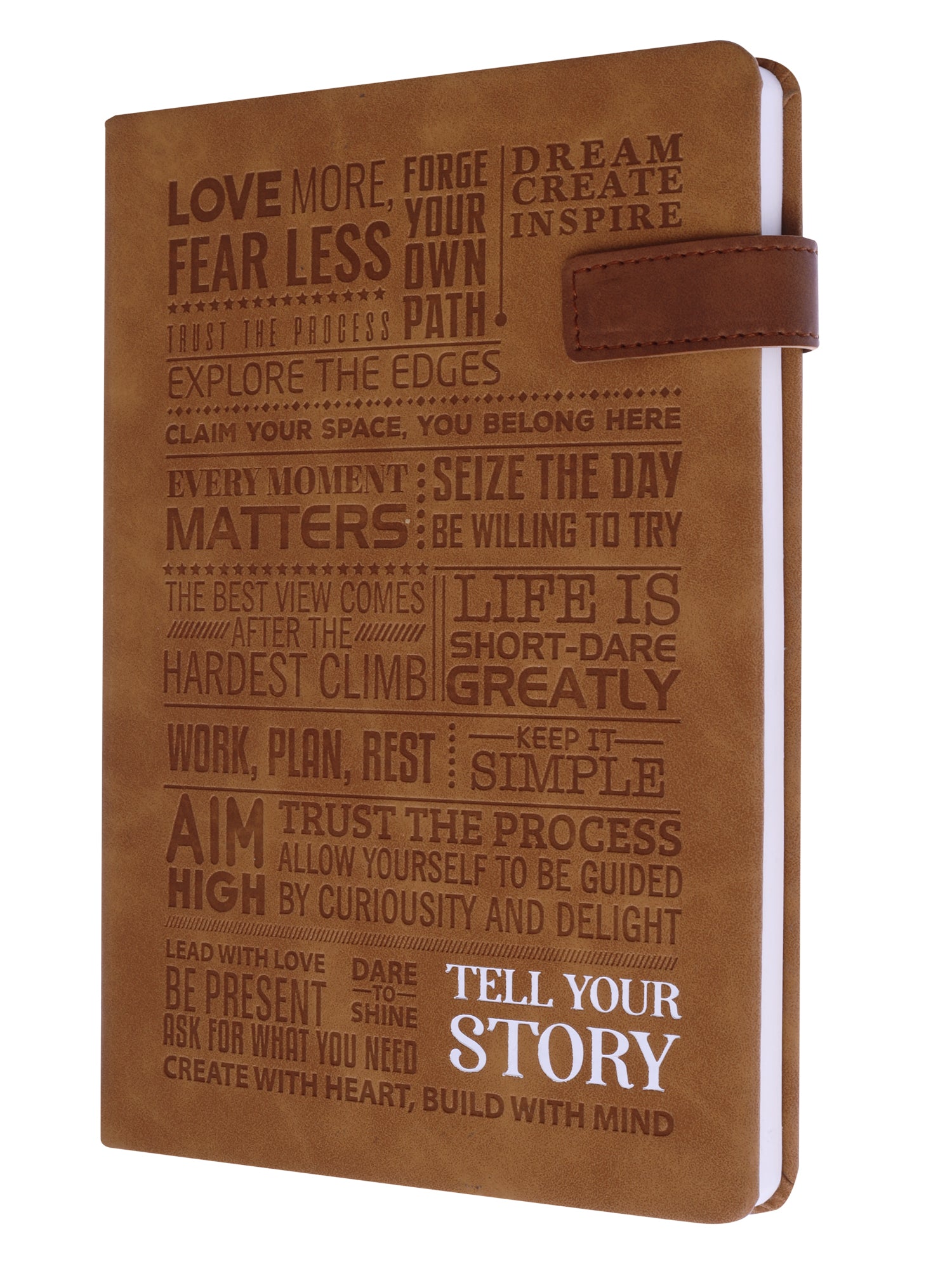 A5 Vegan Leather Notebook - My Story (Brown)