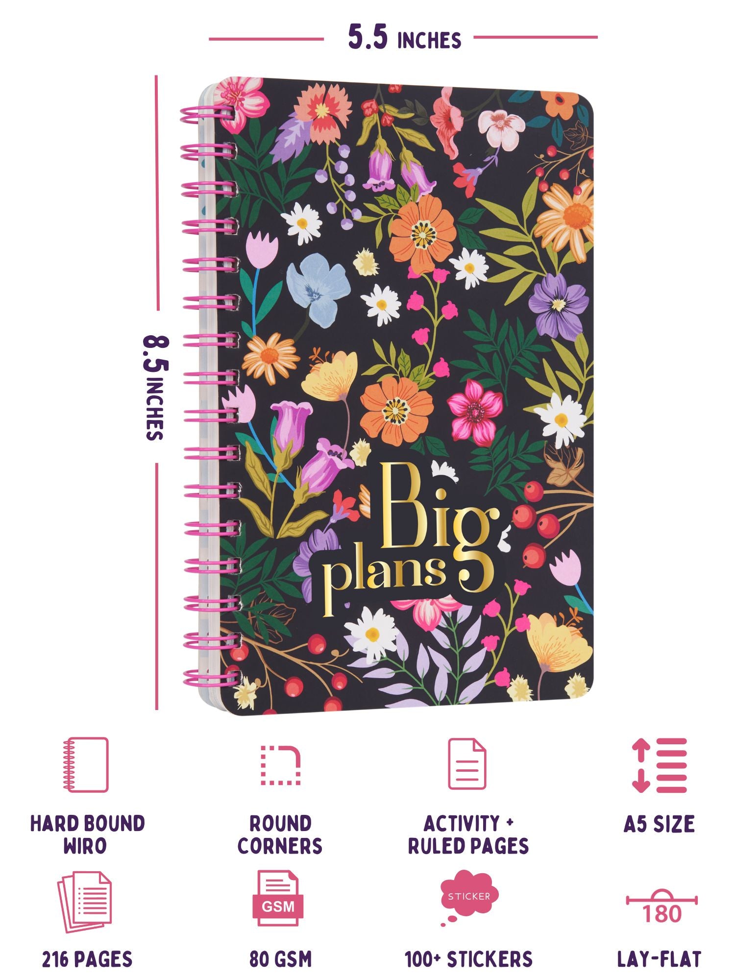 Plan Big A5 Undated Yearly Planner