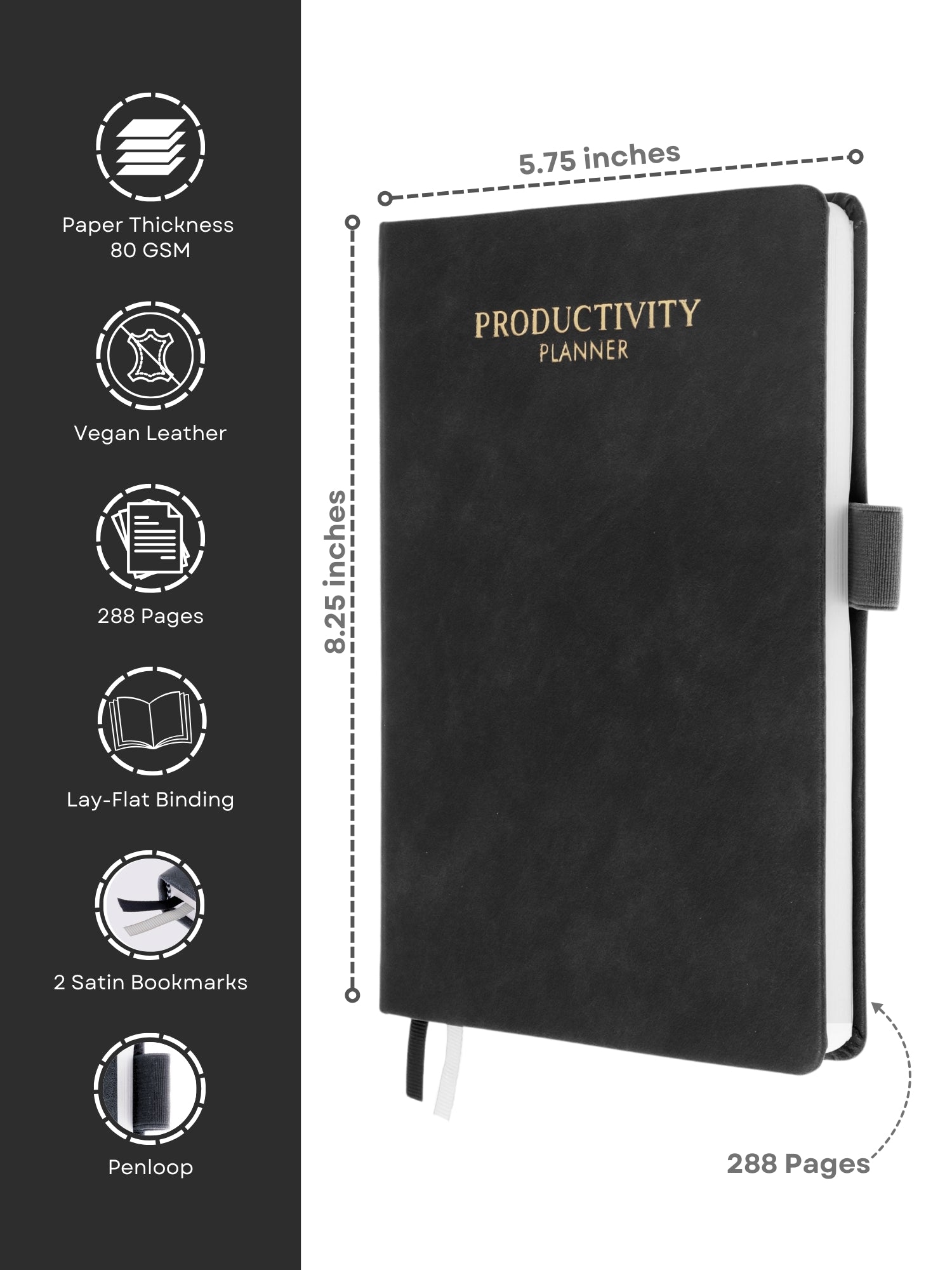 Pro - Grey Undated Productivity Planner