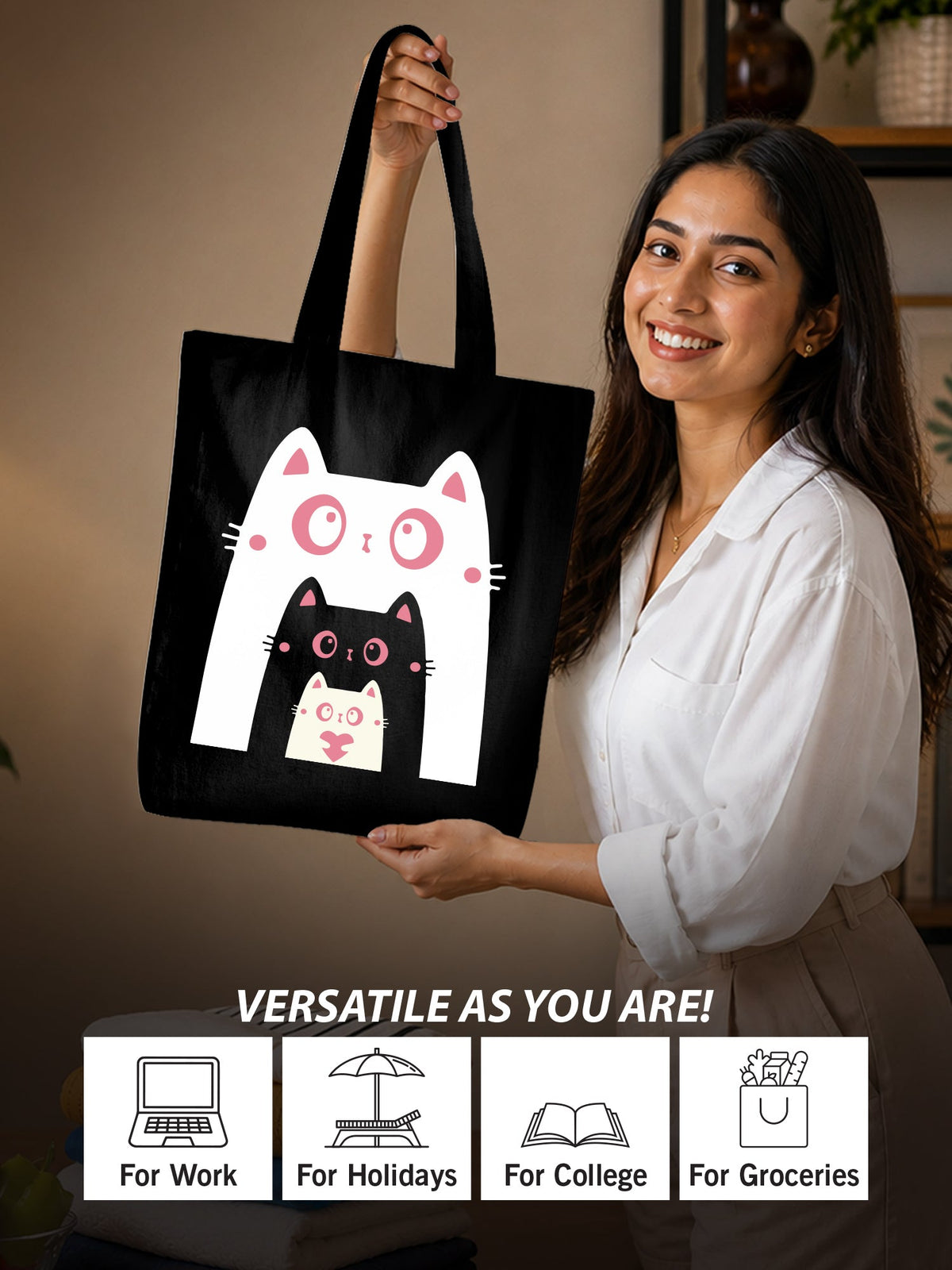Cat Trio Tote Bag