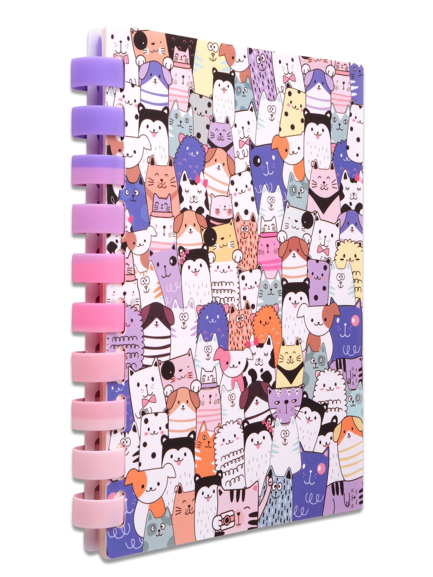 A5 Refillable Soft Wiro Notebook with Pen Set - Cats Maze