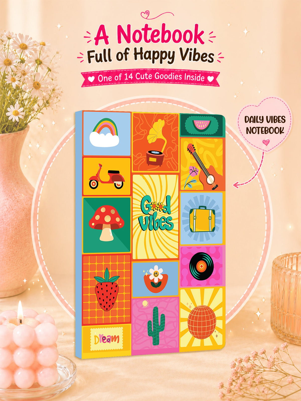 Happy Vibes Gift Hamper 2 | Best Birthday Gift for girls with 14 Cute Goodies