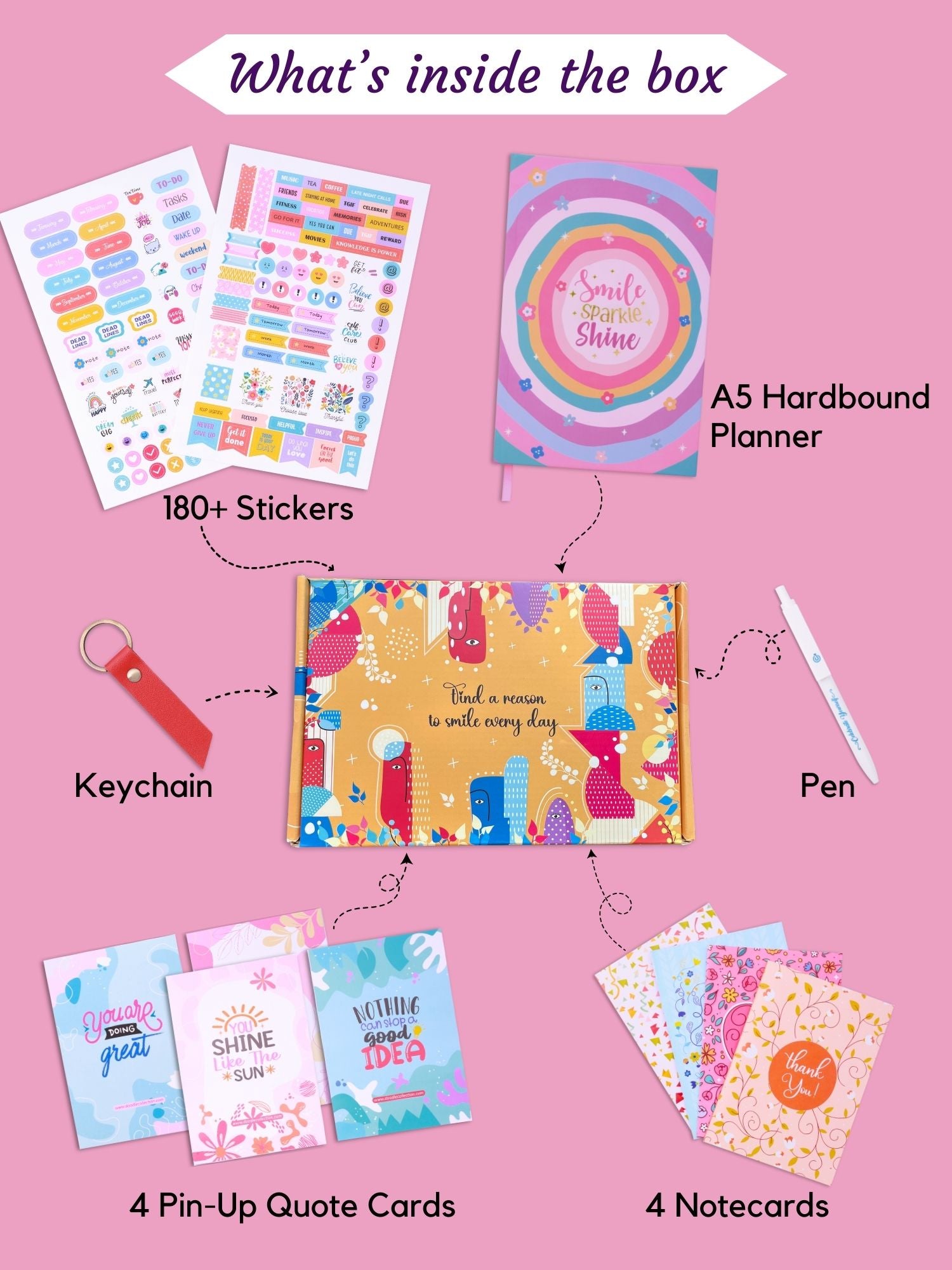 A5 Undated Planner Gift Set - Joyful Sparkle