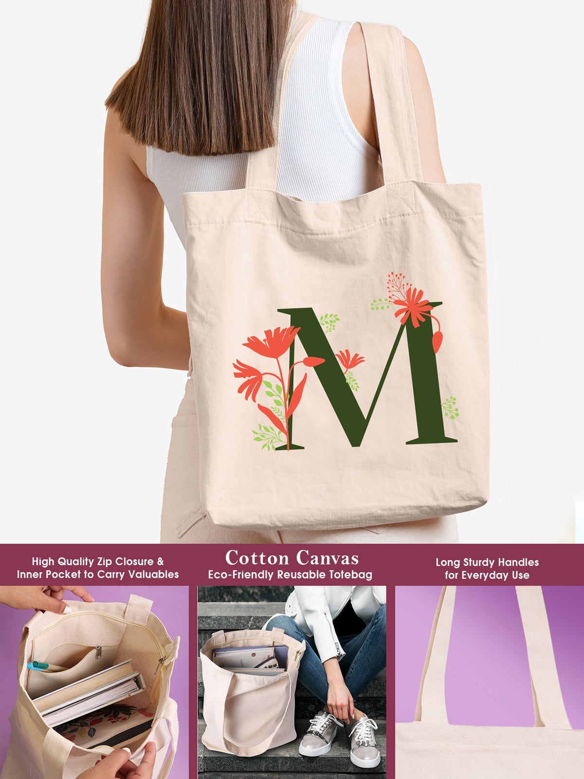 Initial M Monogram Gift Set