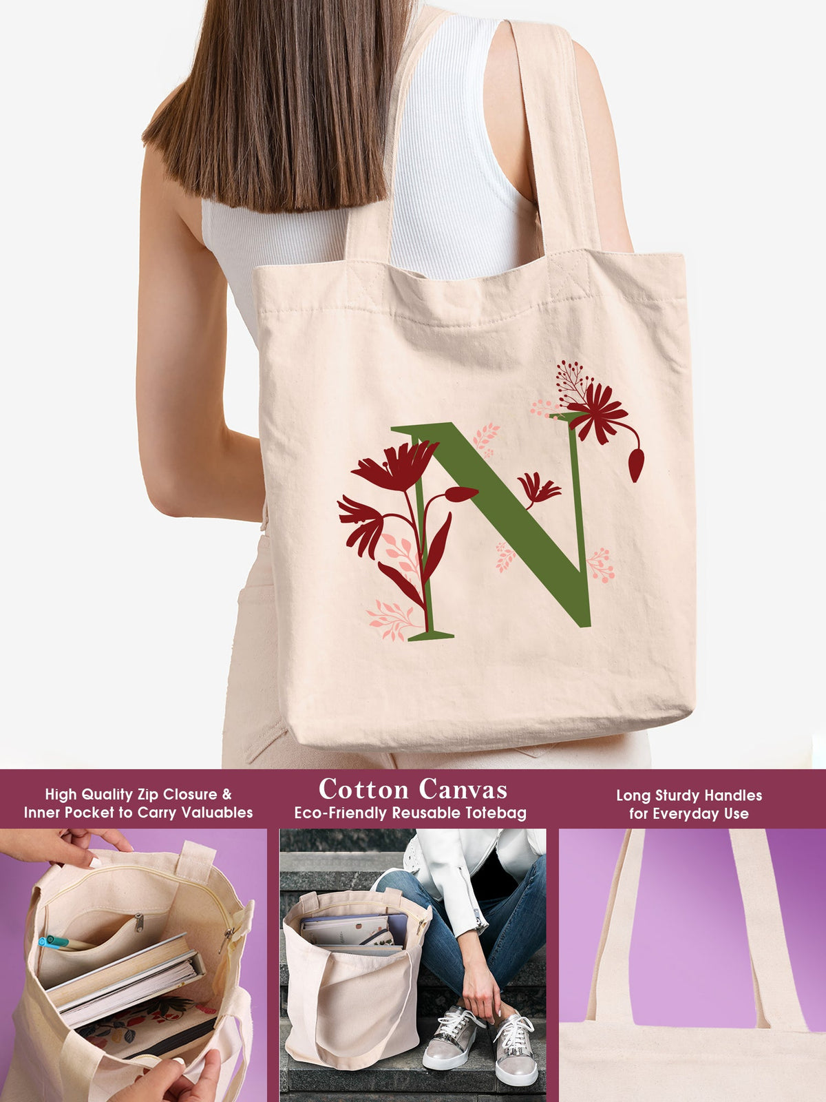 Initial N Monogram Gift Set
