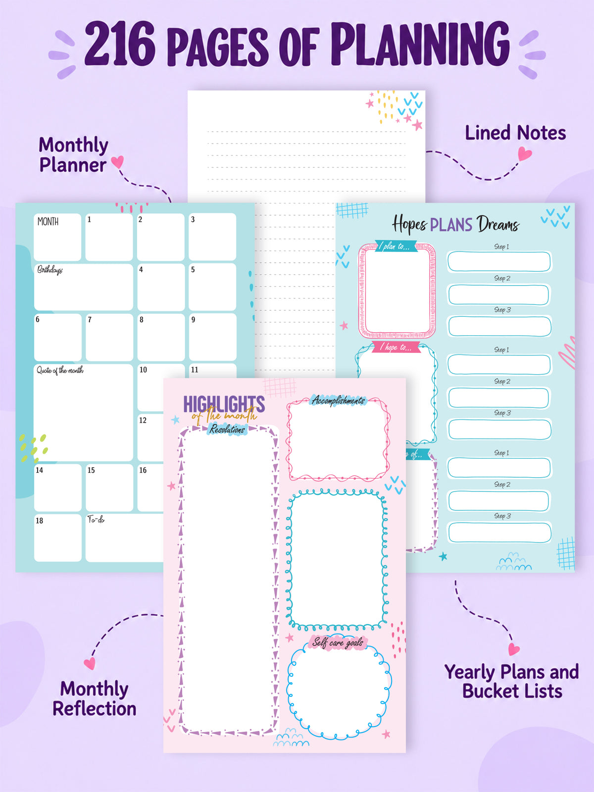 A5 Undated 2027 Planner- Playful Checks